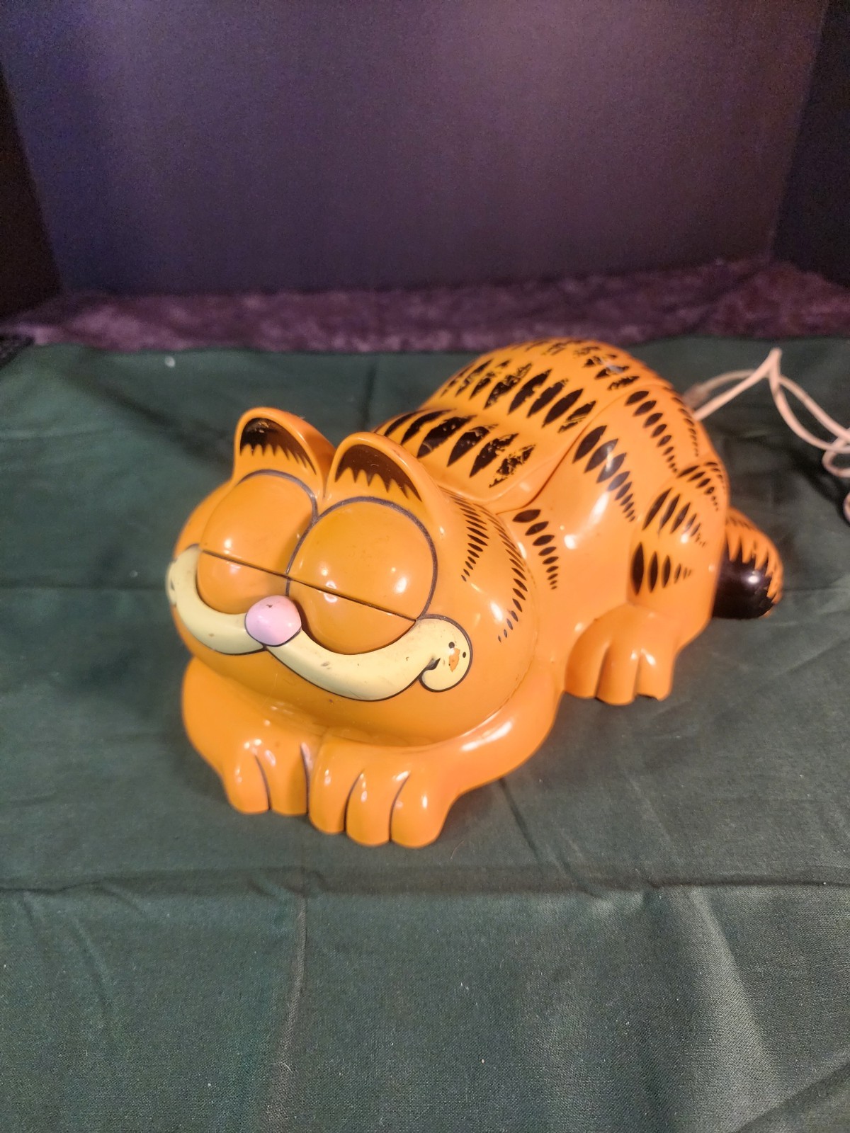 Vintage Garfield Tyco Phone Model 1207 Landline Animated Eyes 1980s Novelty