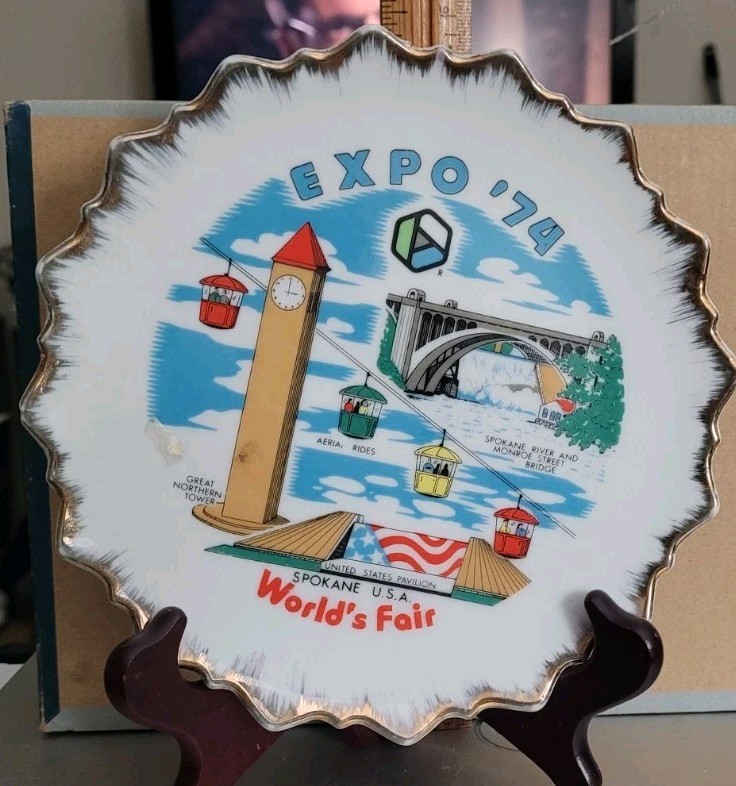 Vintage Expo World's Fair 1974 Spokane WA Souvenir Plate