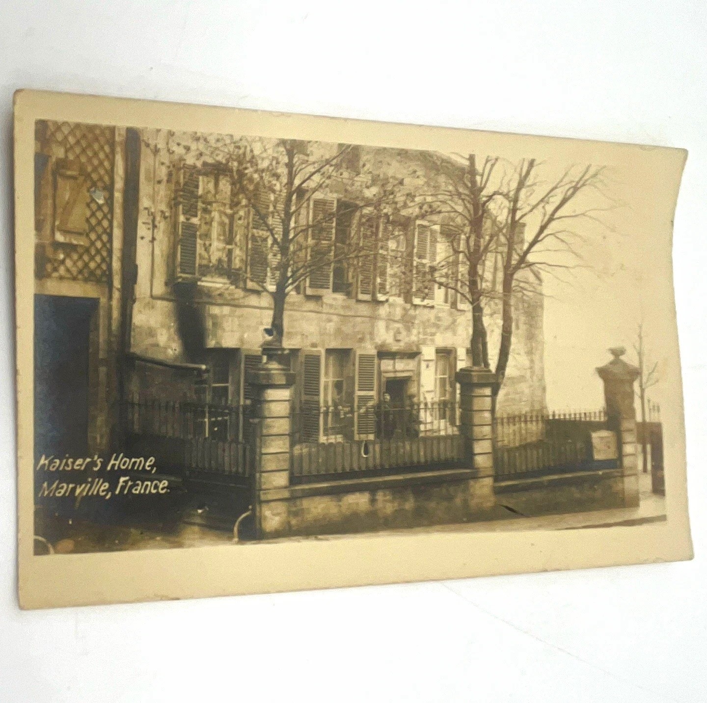 Marville France Kaiser’s Home RPPC Real Photo Postcard Divided Back Unposted