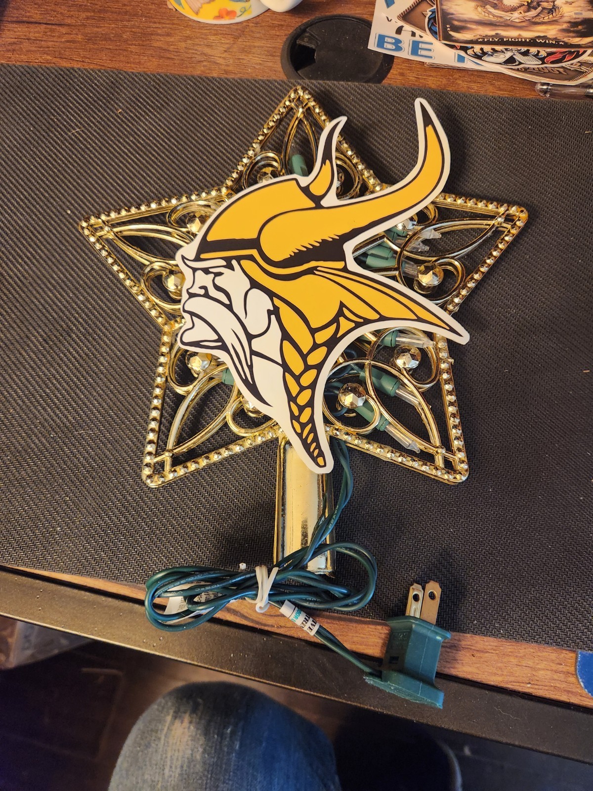 Minnesota Vikings inspired Christmas Tree Topper Ornament Ornaments NFL Style 1 Minnesota Vikings inspired Christmas Tree Topper Ornament Ornaments NFL Style 1