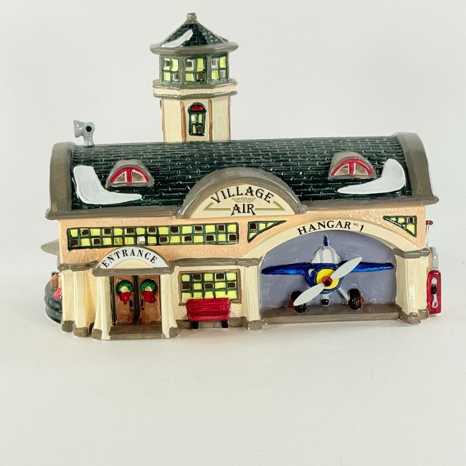Vintage Dept 56 Snow Village Airport Lighted Christmas Village Building 5439 9