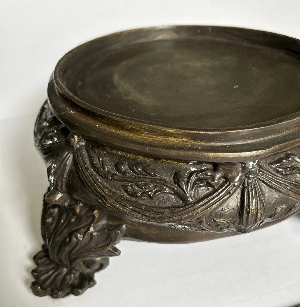 Antique Cast Bronze Base Display Stand 6