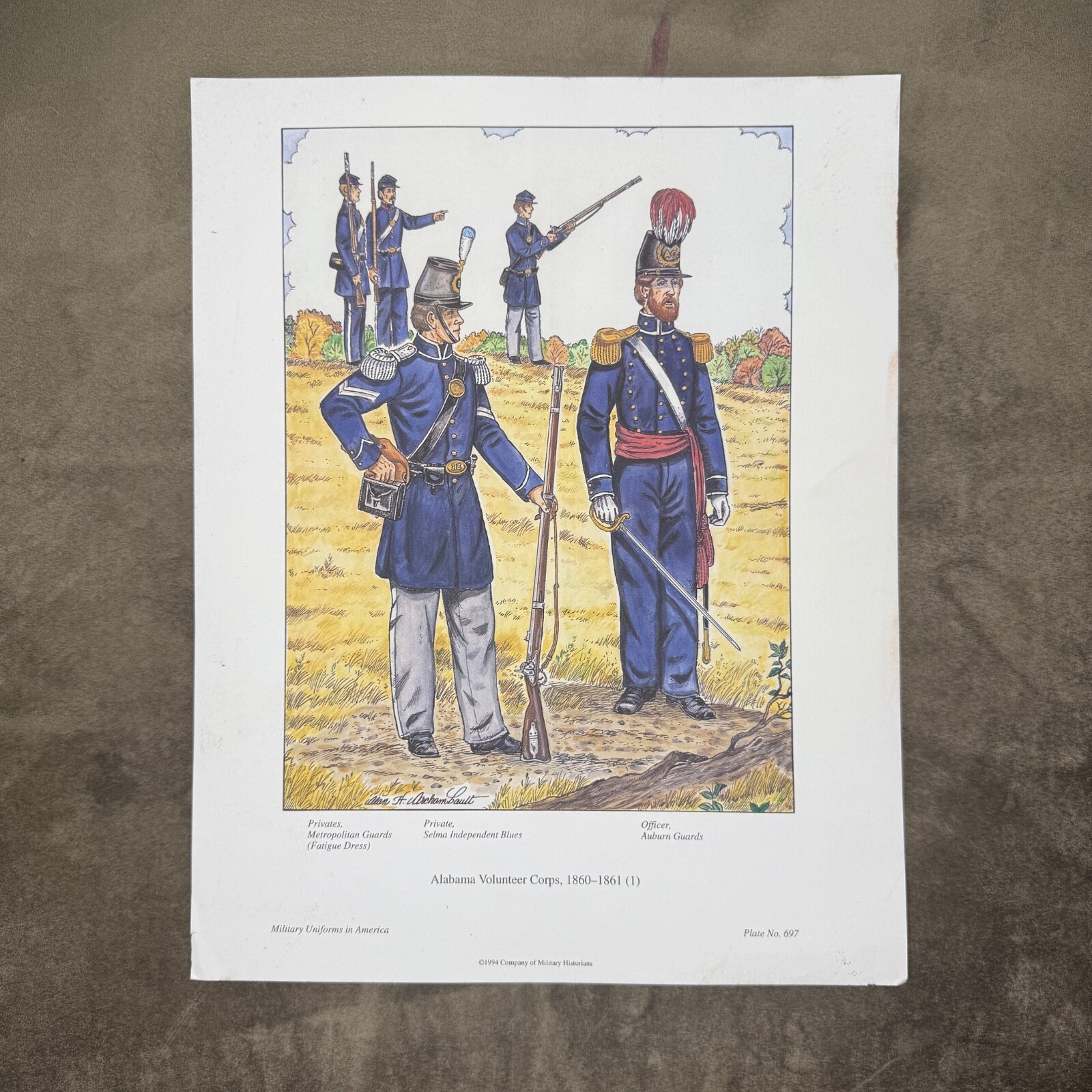 Plate 697 Alabama Volunteer Corps, 1860 -1861