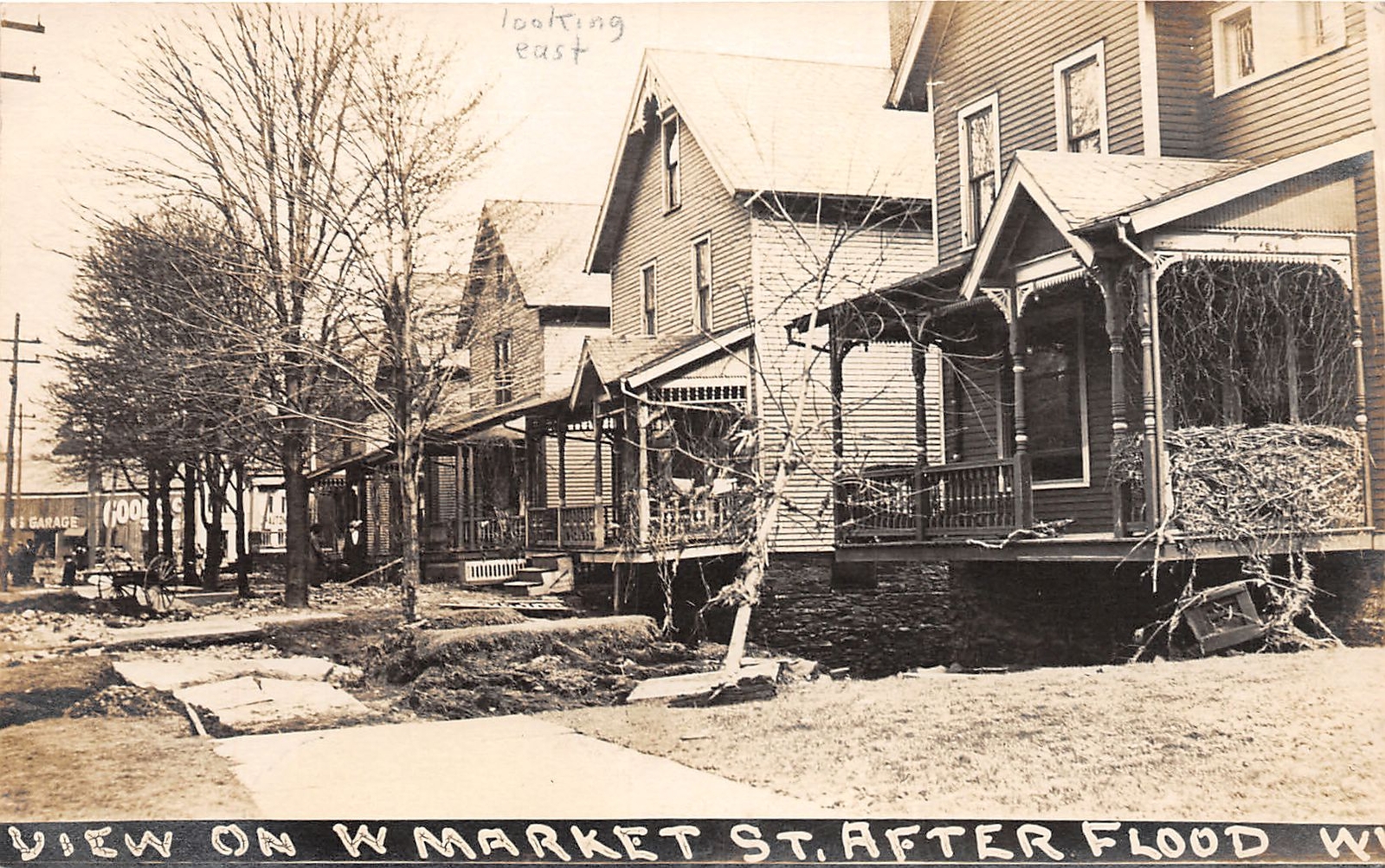 J69/ Warren Ohio RPPC Postcard c1913 Flood Disaster Market Street 432