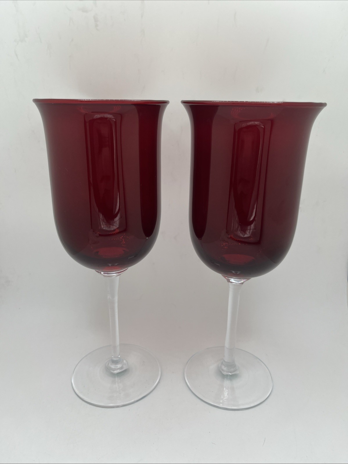 2 VTG PartyLite Ruby Red Glass 9