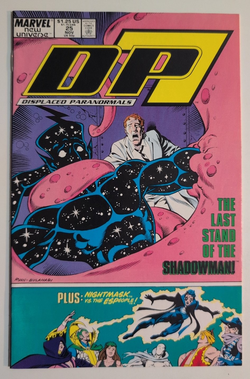 D.P. 7 #25 Comic Book DDTeens [Joel Larson Evan Huebner Marvel Comics 1988