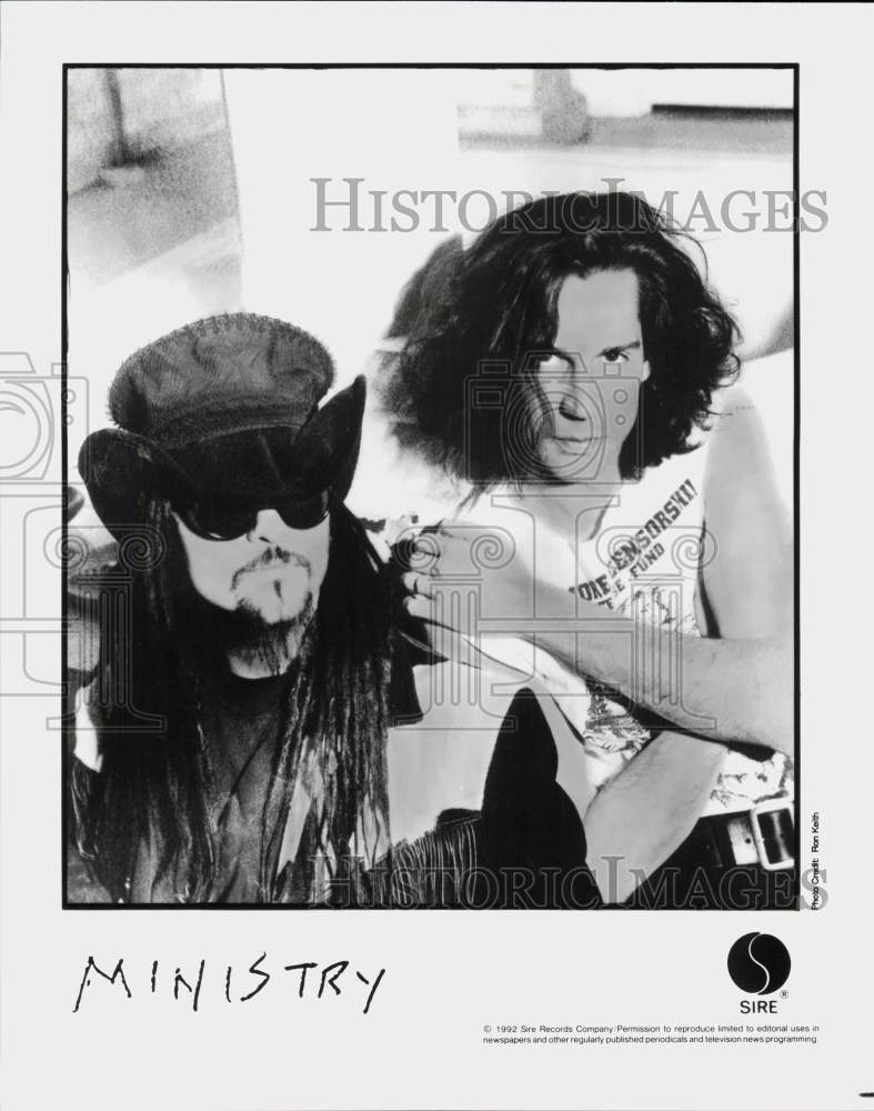 1992 Press Photo Ministry, Music Group - lrp92207 1992 Press Photo Ministry, Music Group - lrp92207