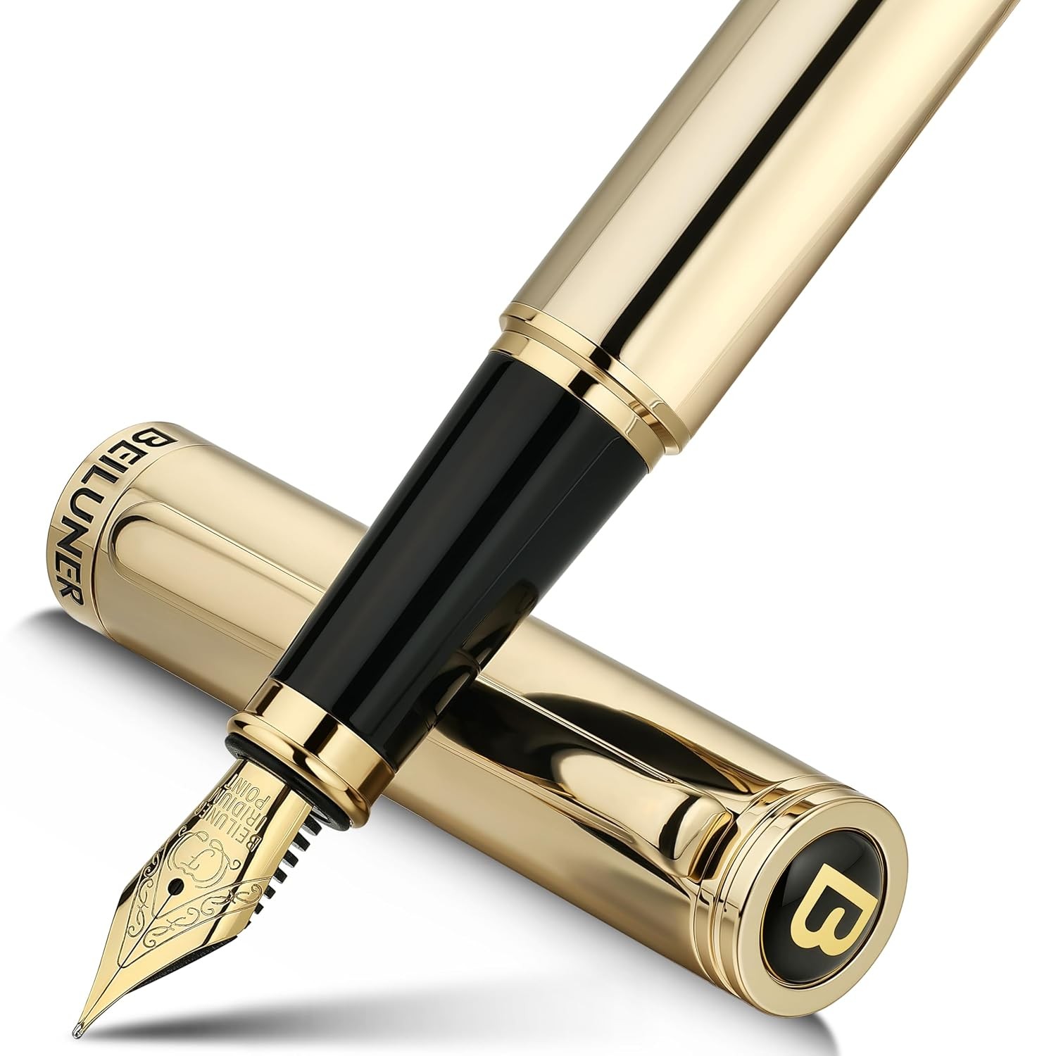 BEILUNER Gold Fountain Pen,Stunning Luxury Pens with 24K Gold Finish, Gorgeous 2 BEILUNER Gold Fountain Pen,Stunning Luxury Pens with 24K Gold Finish, Gorgeous 2