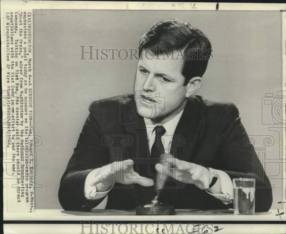 1966 Press Photo Senator Edward Kennedy appears on NBC's 1966 Press Photo Senator Edward Kennedy appears on NBC's