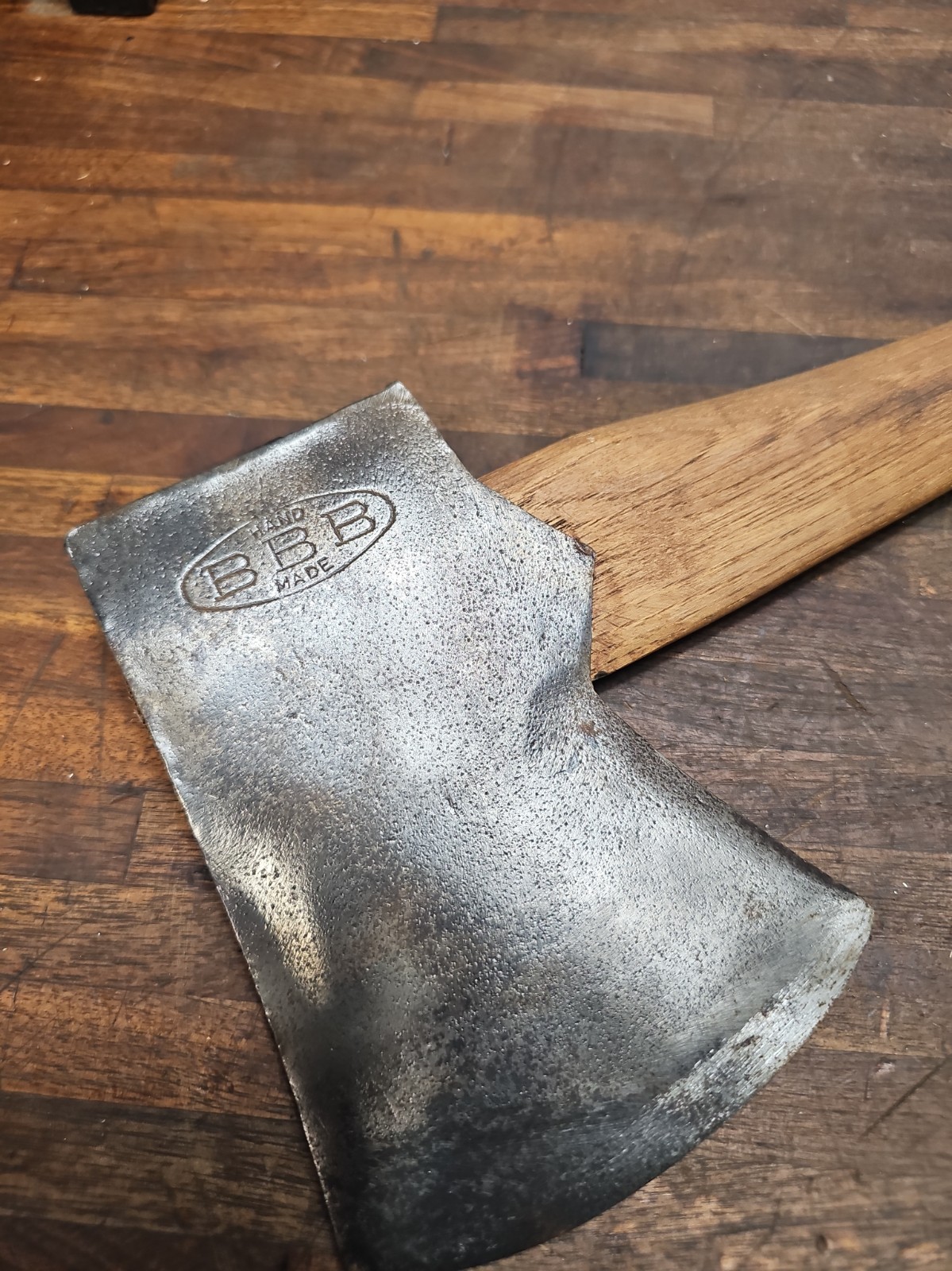 AC42- Antique BBB (BINGHAM\'S BEST BRAND)  HAND MADE Jersey Pattern Axe