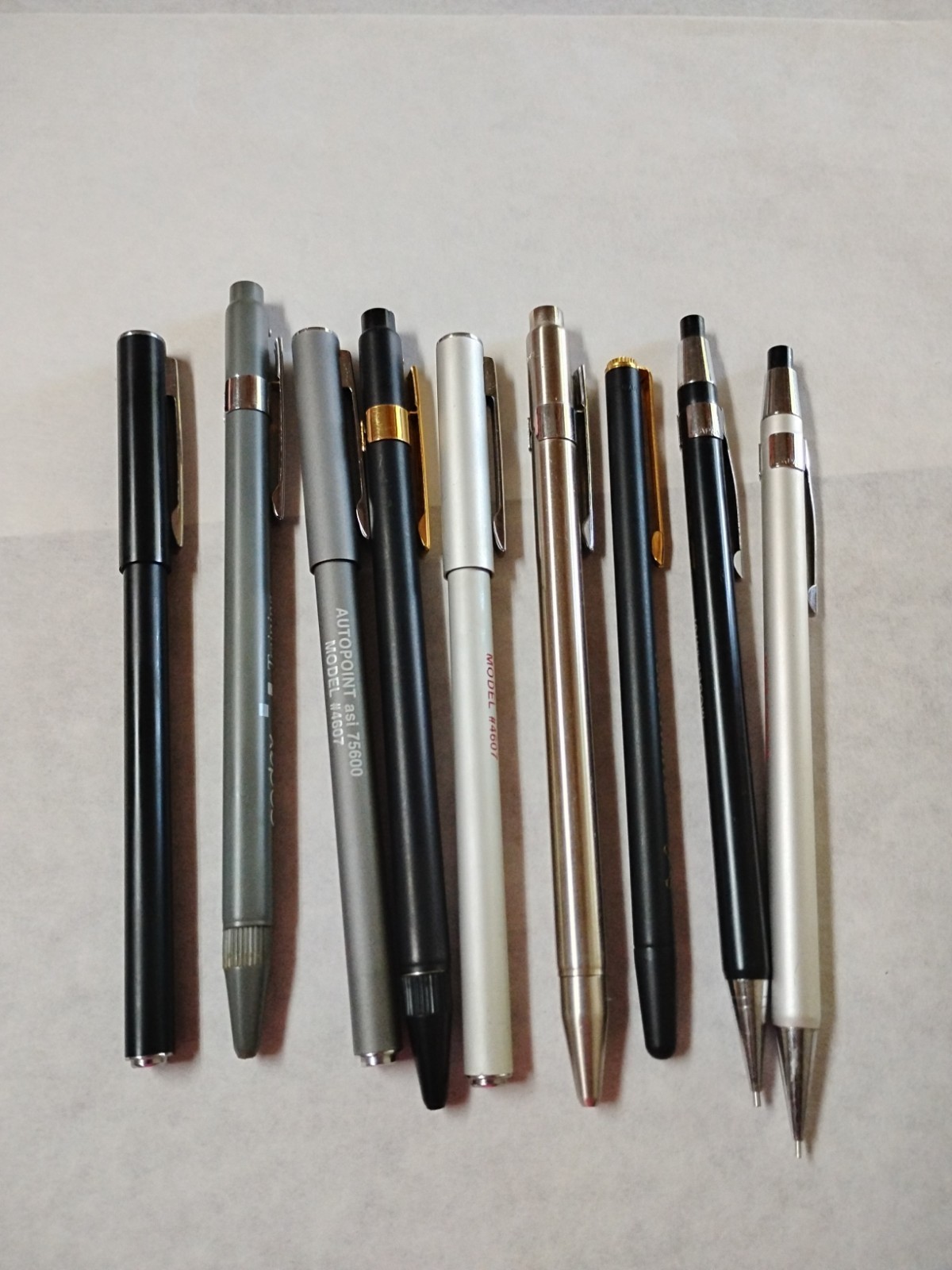 Vtg Autopoint Advertising Lot Of 6 Pens/2 Pencils/1 Pointer Working-see Photos
