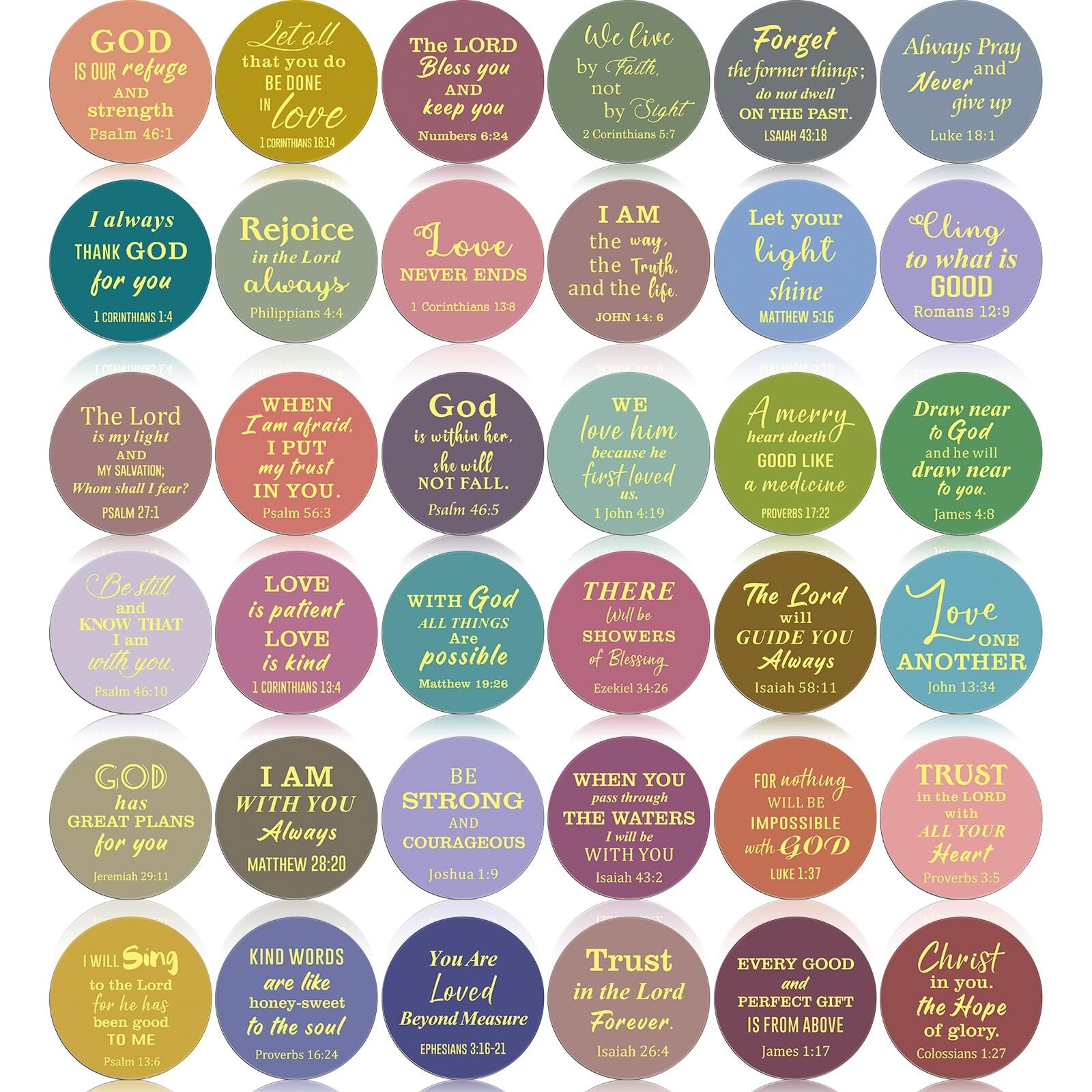 Xuhal 36 Pcs Jesus Faith Fridge Magnets Bible Verse Refrigerator Magnets Chri... Xuhal 36 Pcs Jesus Faith Fridge Magnets Bible Verse Refrigerator Magnets Chri...