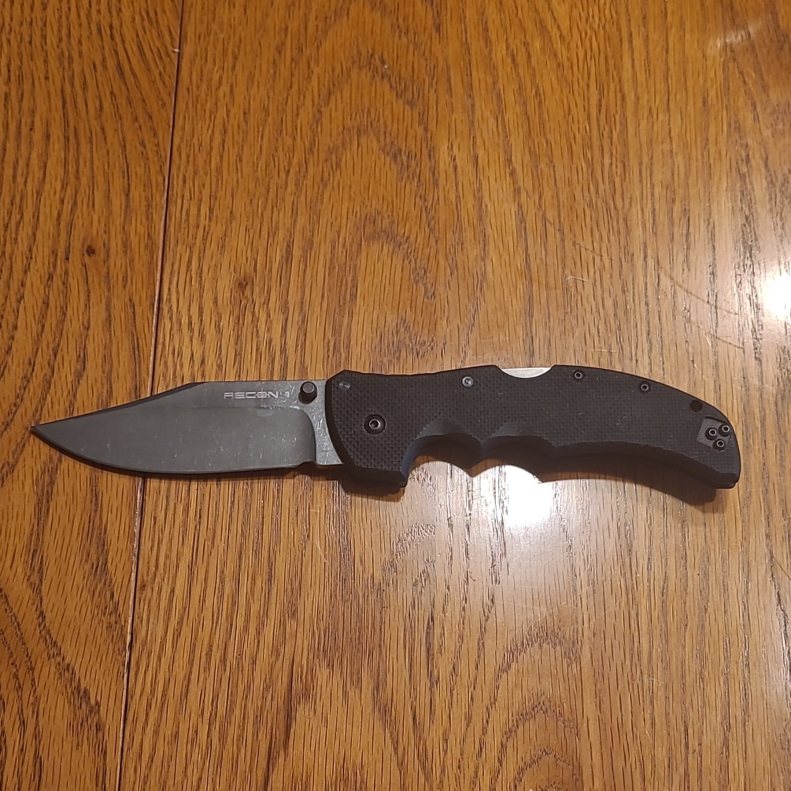 Cold Steel Recon 1 Plain Clip Point Black G10 Handle Lockback MODDED