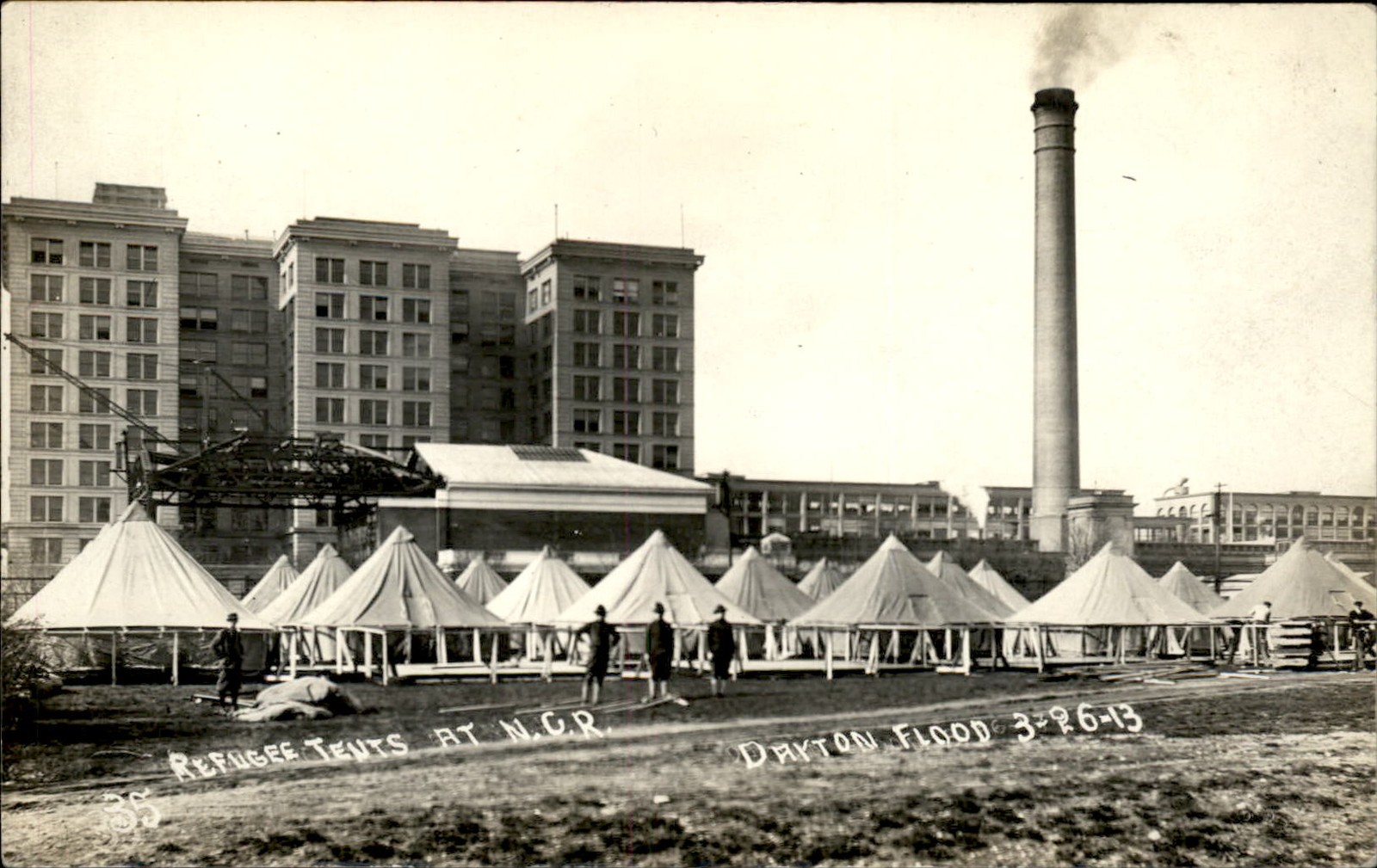 Dayton OH Flood refugee tents Disasters c1910s Real Photo Vintage Postcard bhn