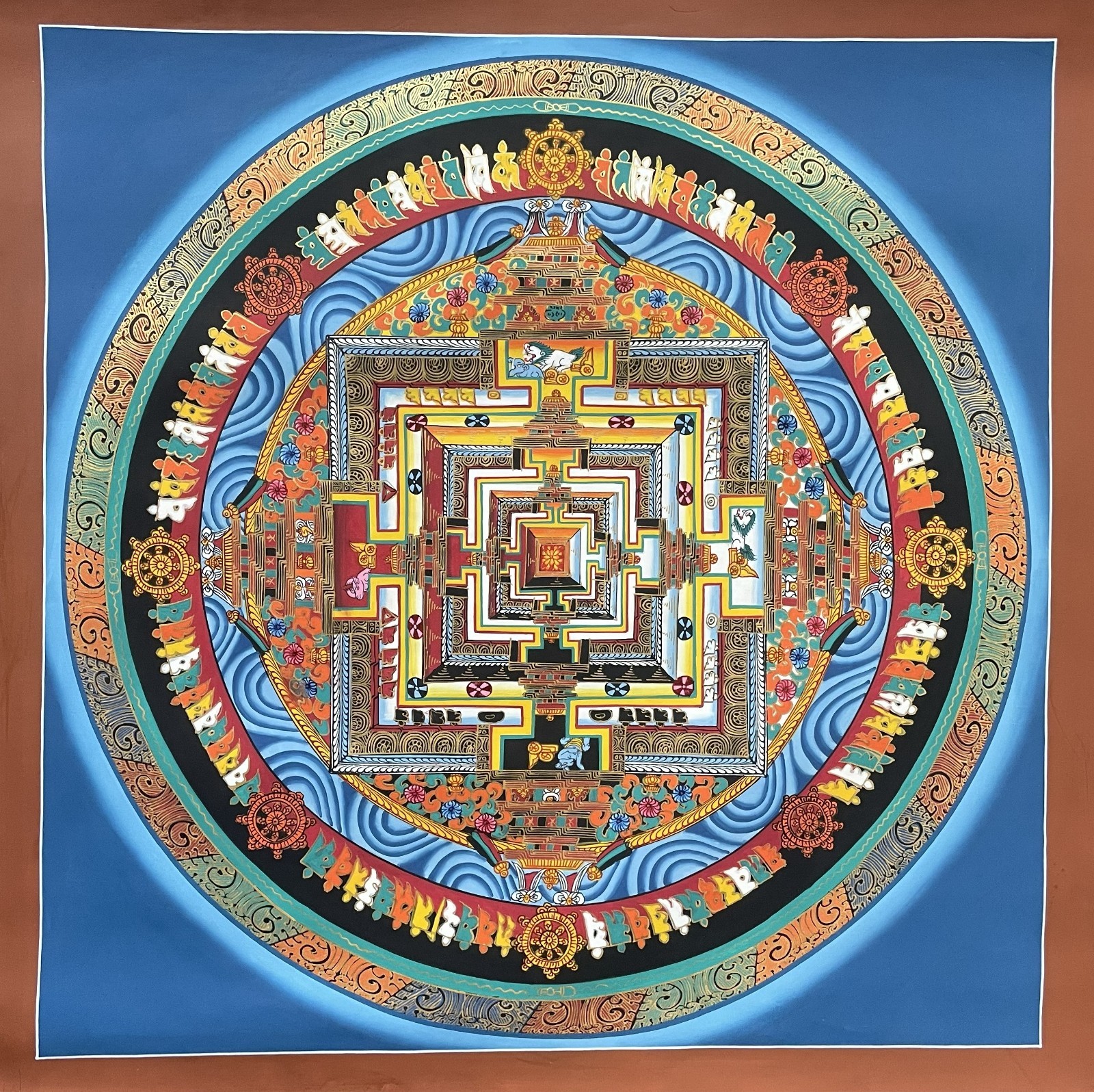 Kalachakra Mandala Tibetan Hand-Painted Thangka Painting (19\