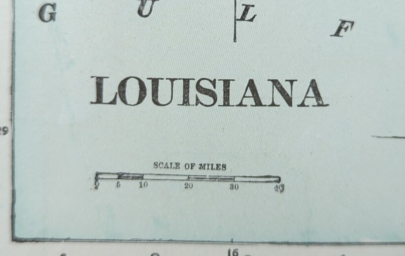 Vintage 1901 LOUISIANA Map 11\