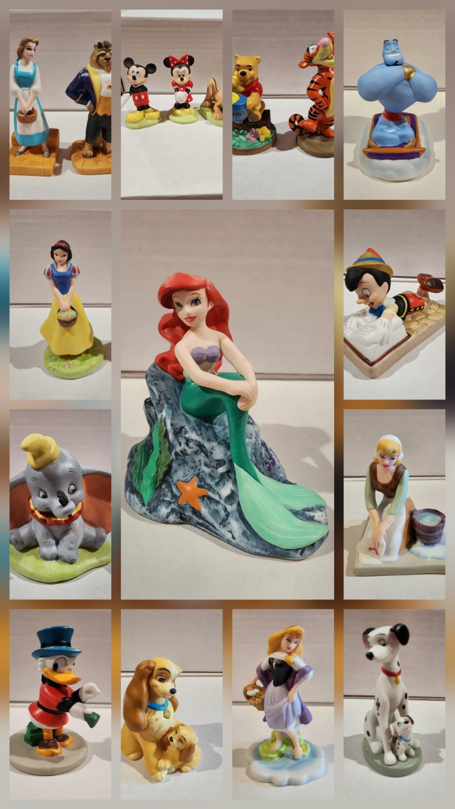 Disney Grolier Lot of 19 Figurines Little Mermaid Dumbo Dalmation Mickey Pooh Disney Grolier Lot of 19 Figurines Little Mermaid Dumbo Dalmation Mickey Pooh