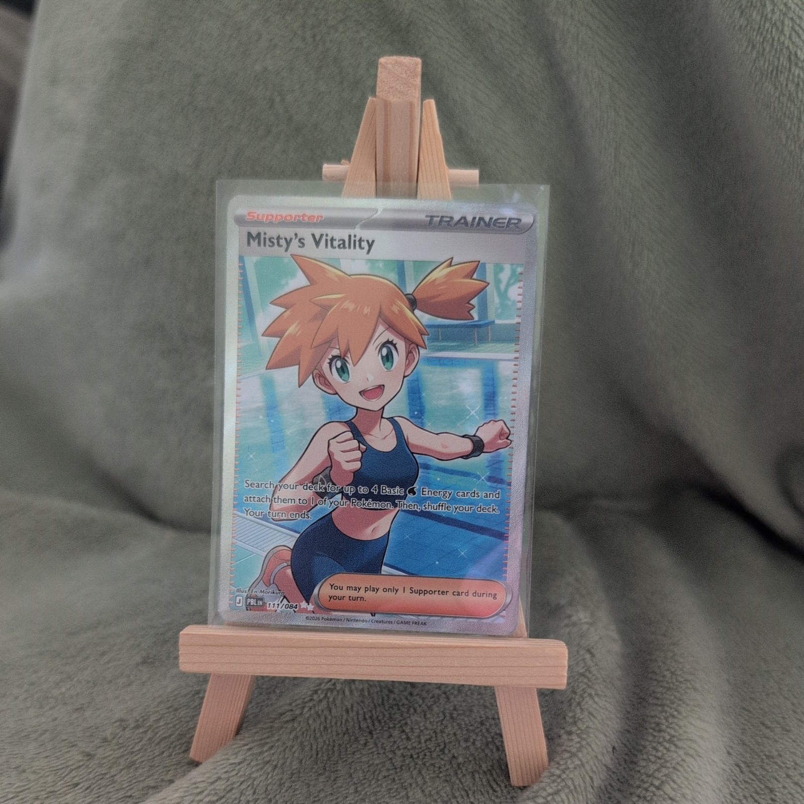 Pokemon Misty\'s Vitality 111/084 English Holo Full Art Ultra Rare Pack Fresh 