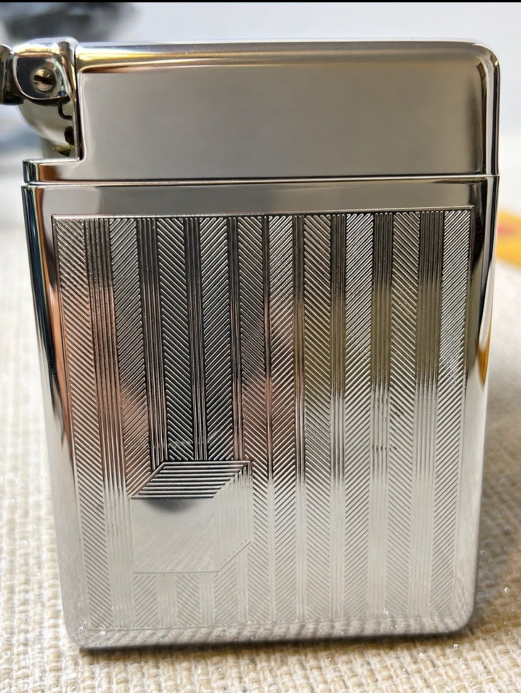 Vintage 1940s Silver Royal Case-Lite Folding Cigarette Metal Case Lighter Combo