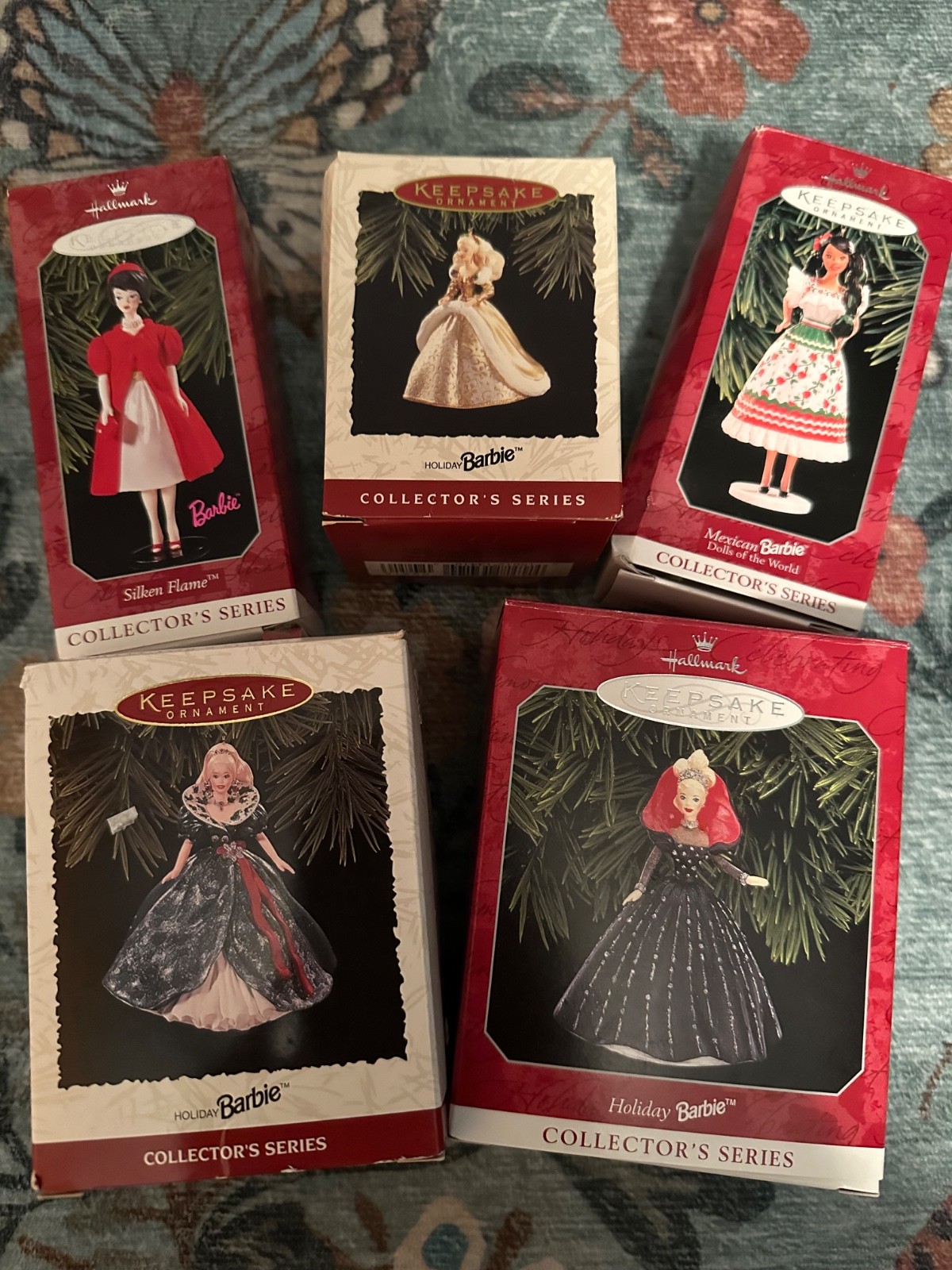 7 Hallmark Keepsake Barbie Collector\'s Series Ornaments