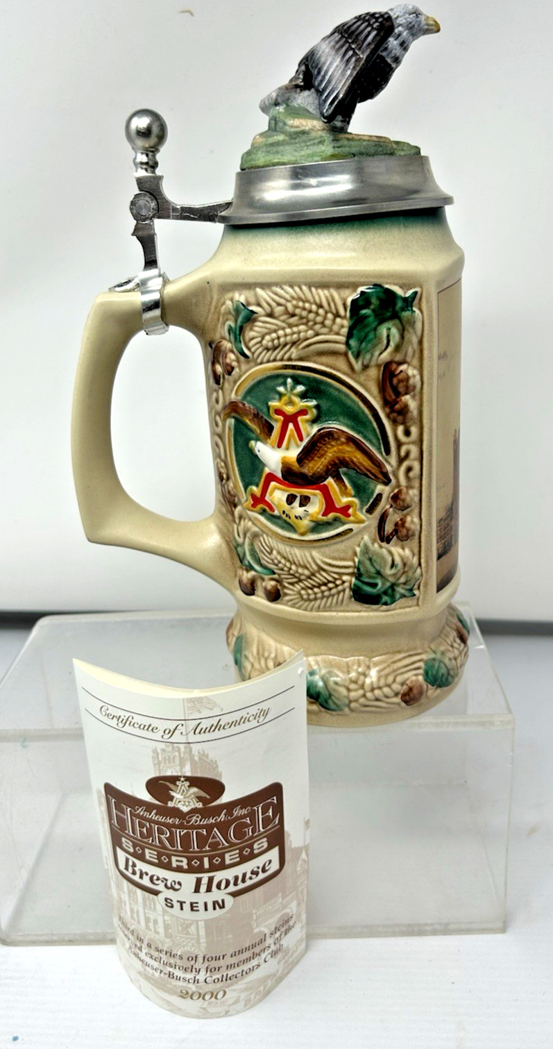 2000 Anheuser Busch Heritage Brew House Budweiser Beer CB16 Stein No. 0463 2000 Anheuser Busch Heritage Brew House Budweiser Beer CB16 Stein No. 0463