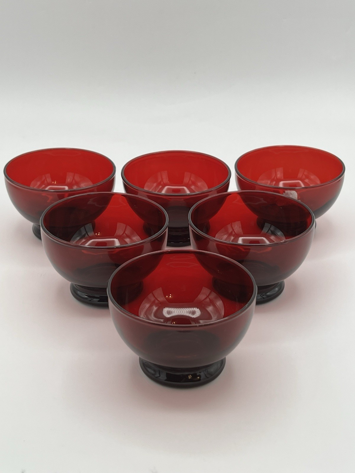 Baltic Royal Ruby Low Sherbet Glass Bowl 3.5\