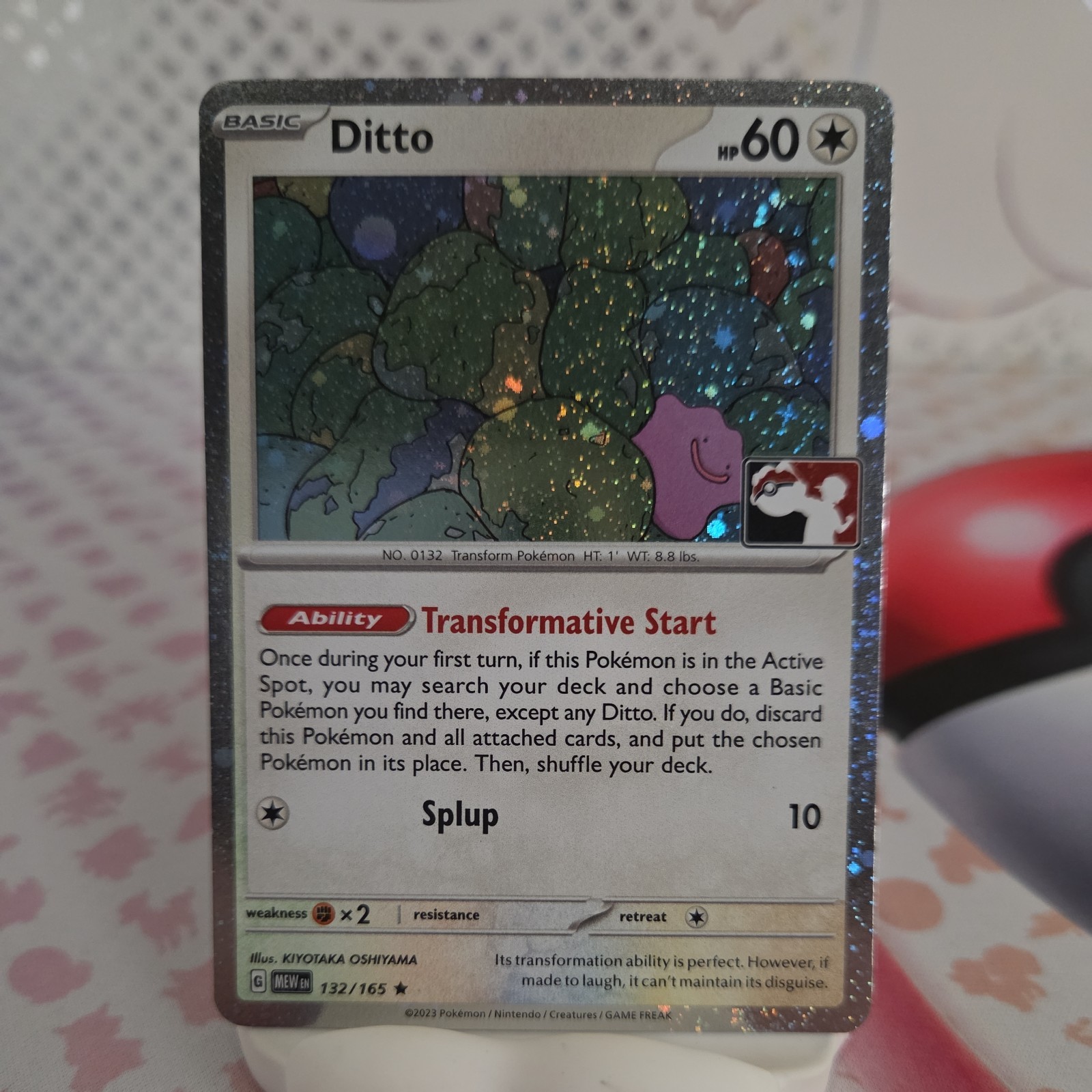 Pokemon TCG - Ditto 132/165 - Prize Pack Series - Stamped Card Pokemon TCG - Ditto 132/165 - Prize Pack Series - Stamped Card