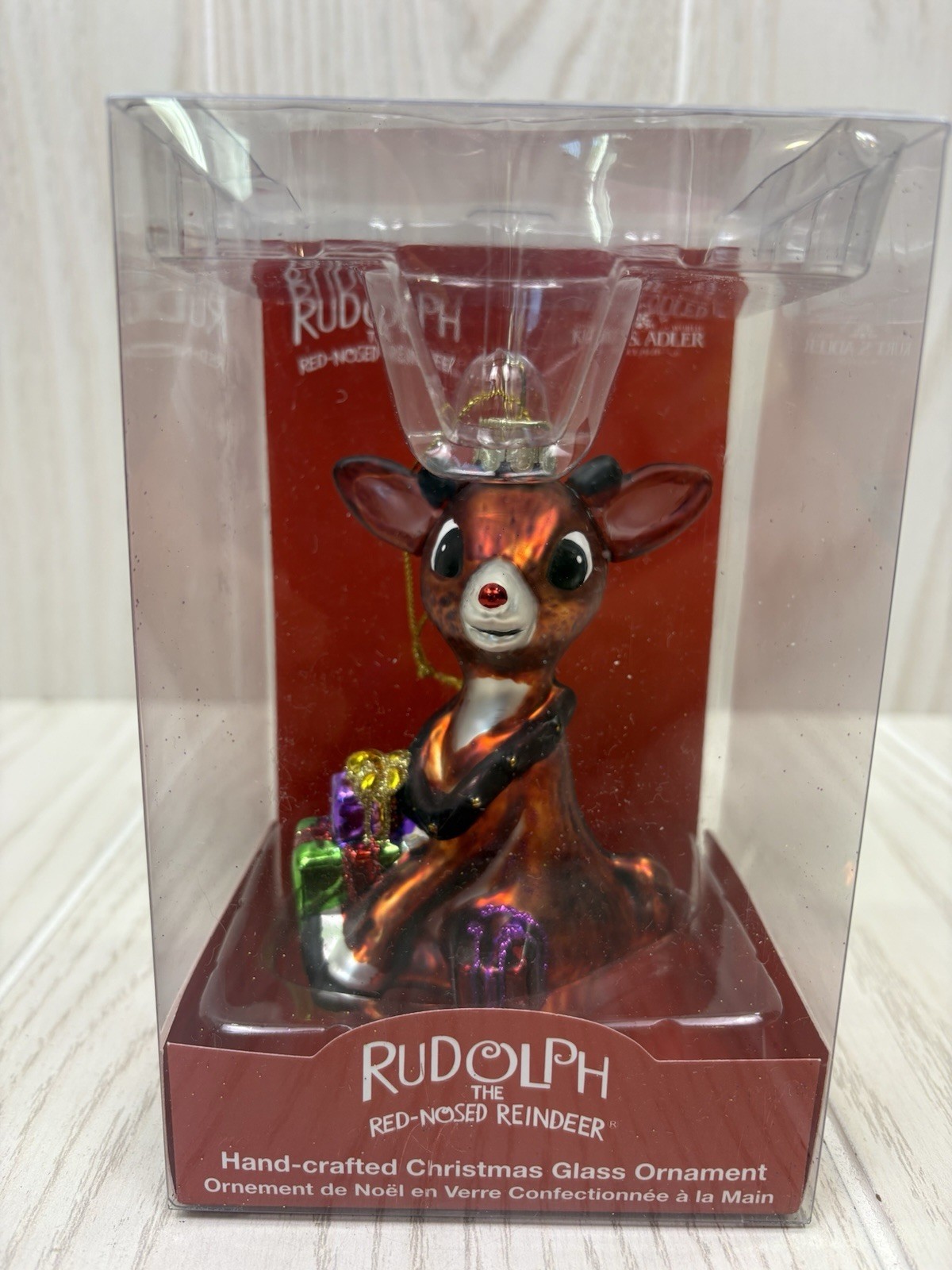 Kurt S. Adler Blown Glass Ornament “RUDOLPH” Hand Painted  Excellent