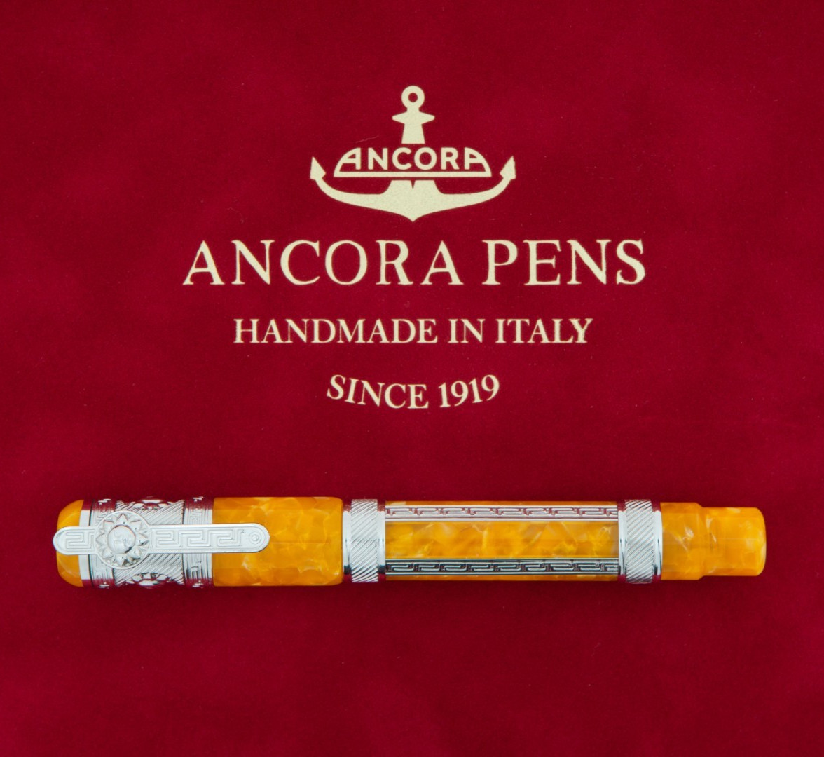 ANCORA MEDITERRANEAN YELLOW SUN Fountain 18k gold nib LIMITED EDITION 88 ITALY