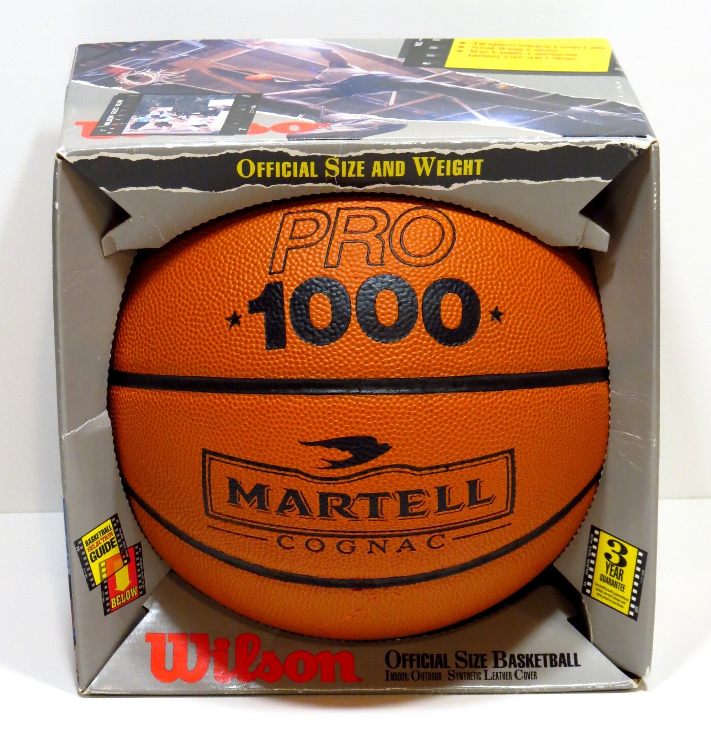 Martell Cognac Wilson Basketball Promo Rare Vintage 1993 Pro 1000 Official Size