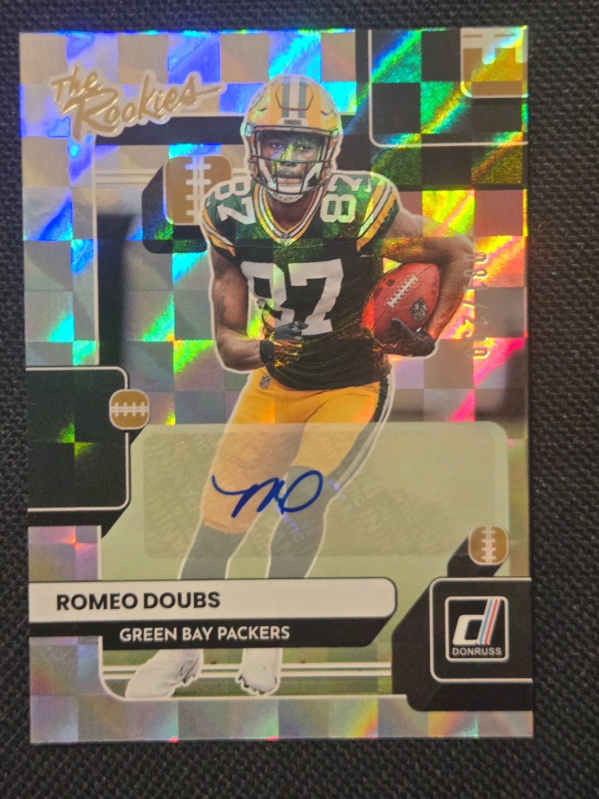 2022 Donruss The Rookies Romeo Doubs Auto  81/299 RC signature card