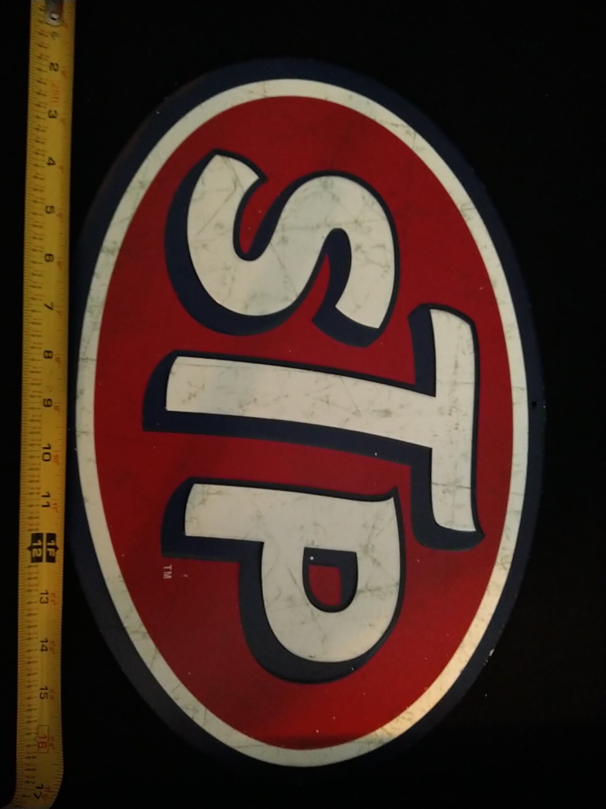 STP OIL Flange Sign Gas Station  Hot Rod Drag Racing  Modern Repro 16\