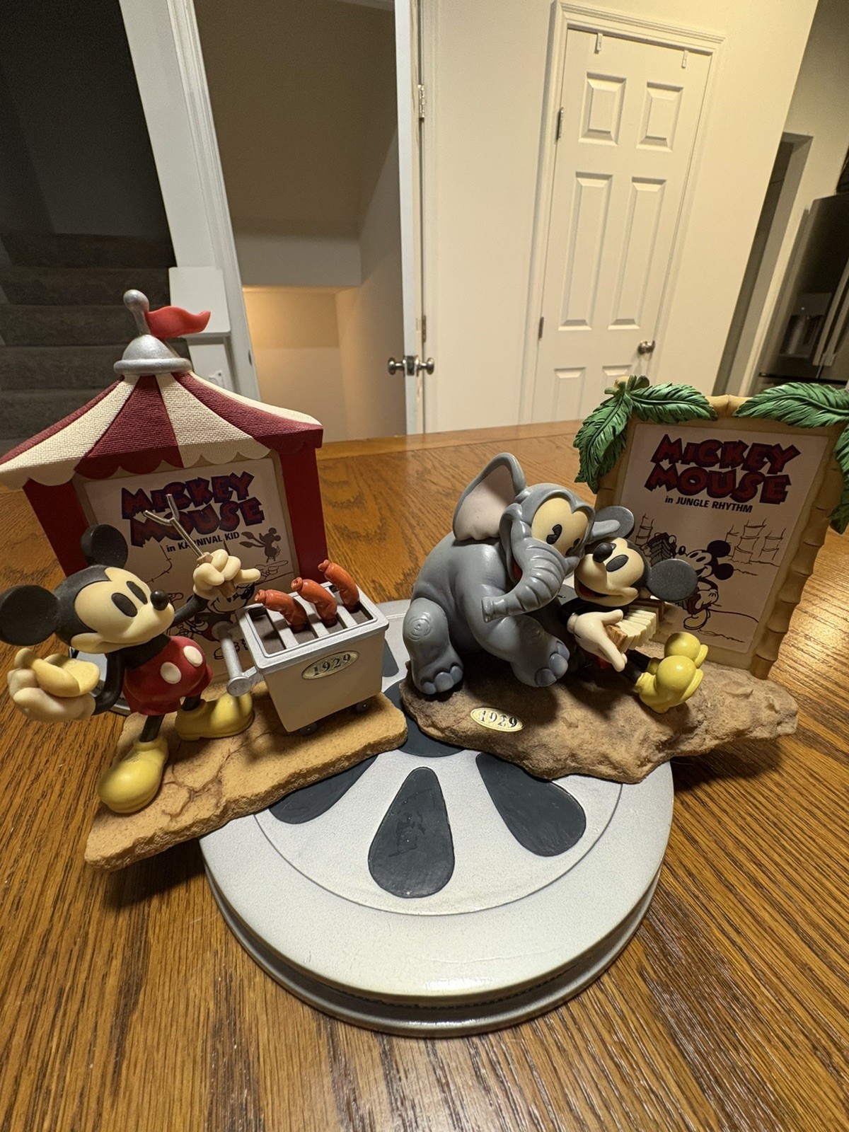 Vintage Disney Enesco Best of Mickey “Jungle Rhythm” & “Karnival Kid” Limited Ed