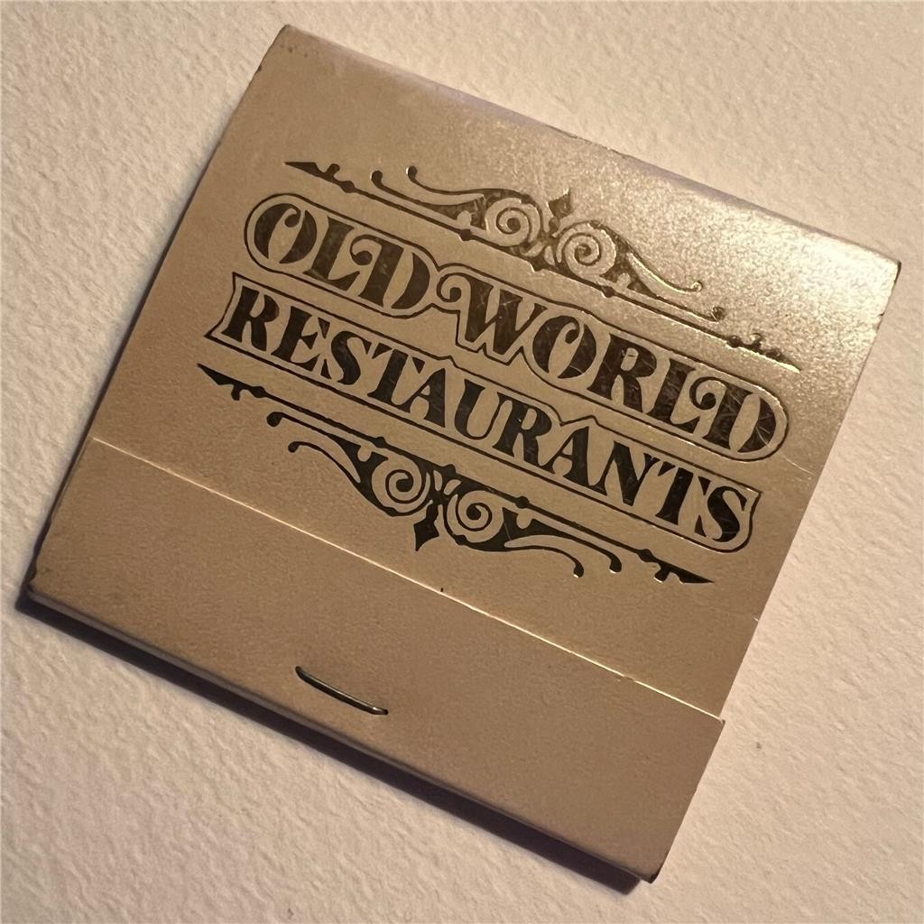 Vtg OLD WORLD RESTAURANTS Matchbook Full 28 Beverly Hills Hollywood Westwood