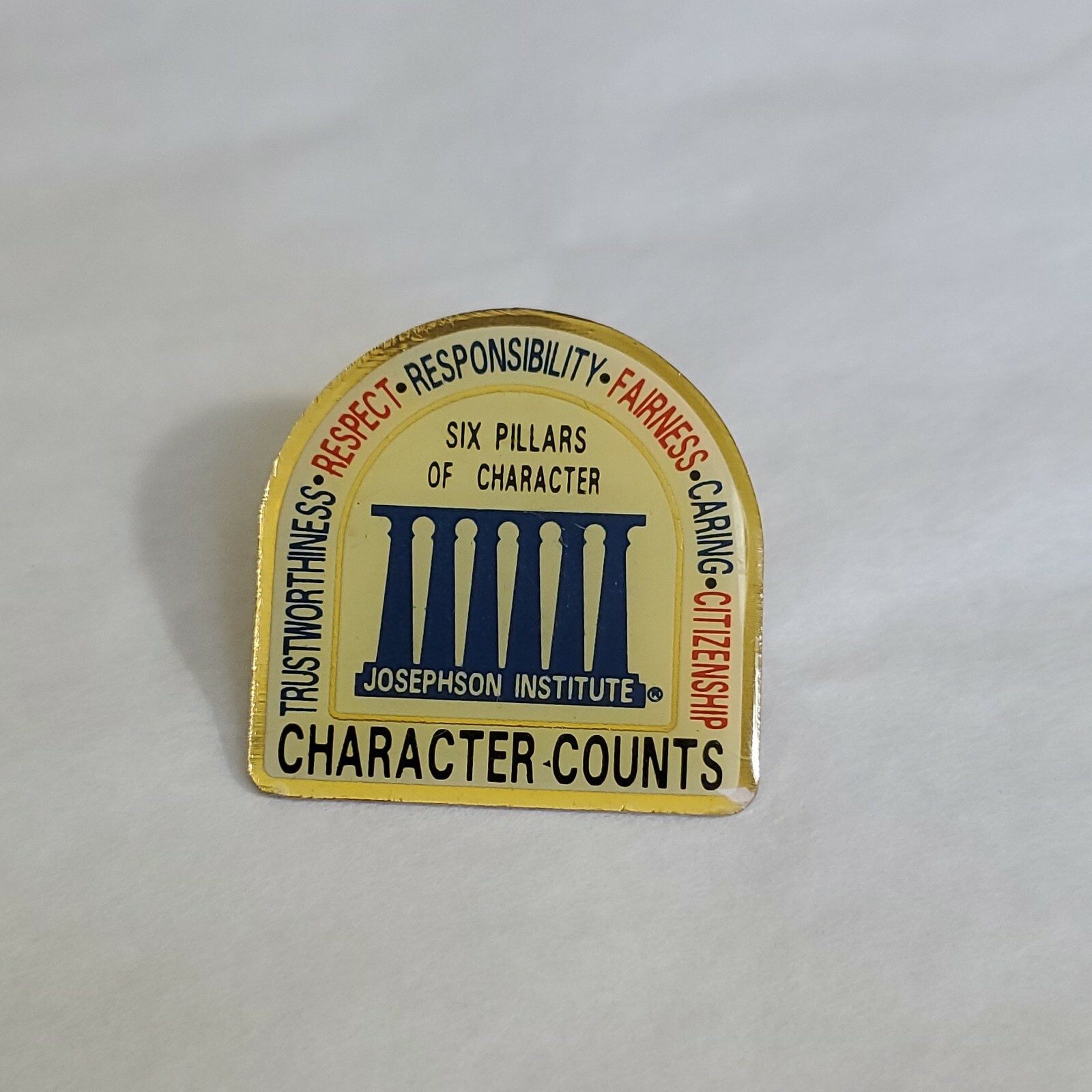 Character Counts Josephson Institute of Ethics Pin Six Pillars Of Character
