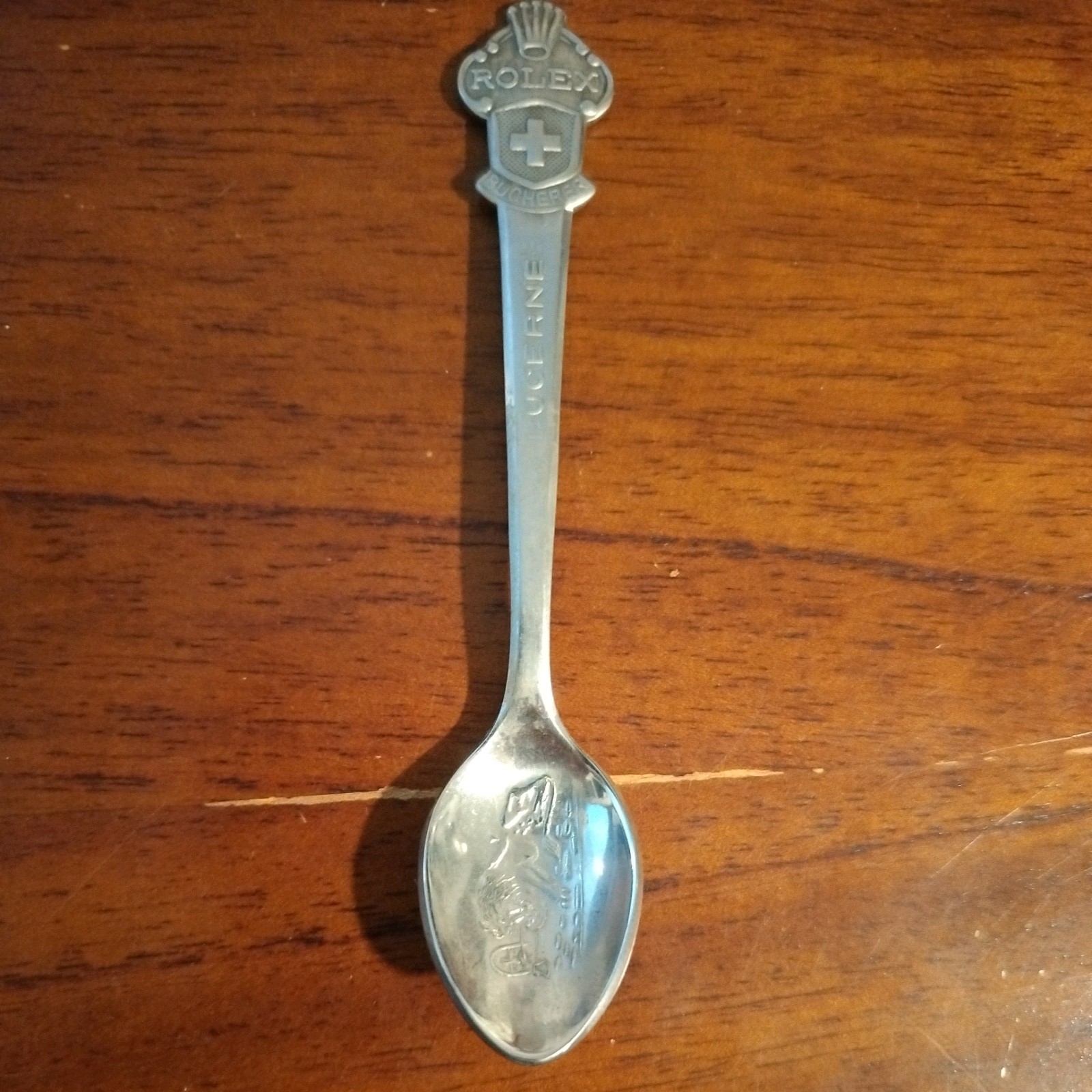 Rolex Watch Spoon Vintage Silver Plate Lion Lucerne Bucherer of Switzerland