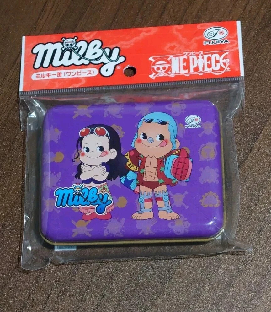 One Piece x Fujiya Milky Franky + Nico Japan METAL CASE SEALED NEW
