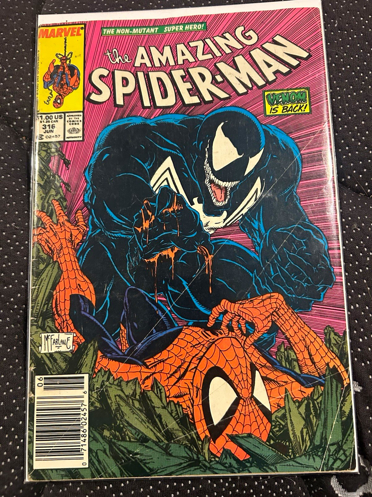 Marvel The Amazing Spider-Man #316 1990 Spider-Man Venom Todd McFarlane