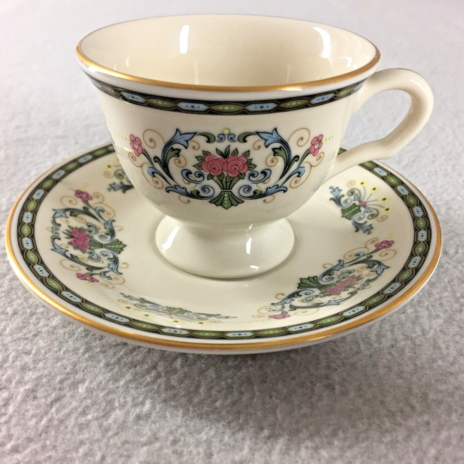 Danbury Mint Pickard China Demitasse Cup and Saucer Set