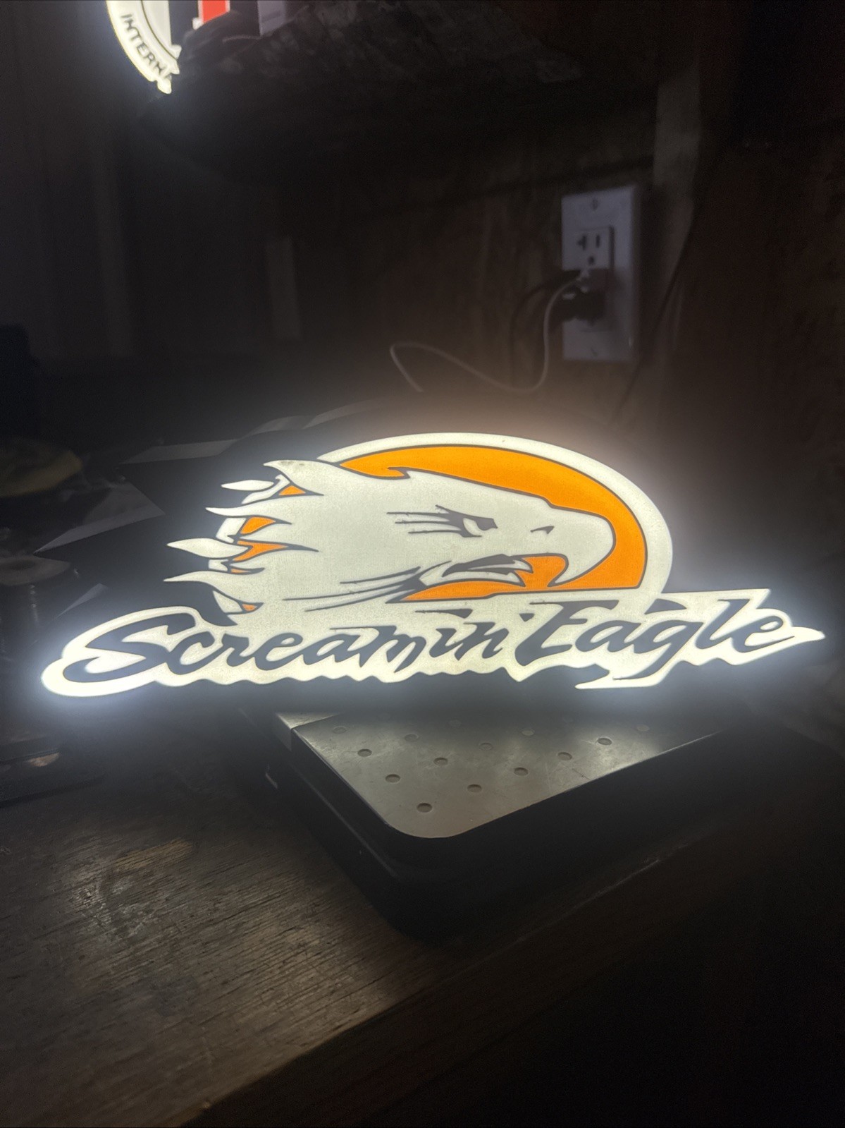 Harley Davidson Screaming Eagle LED Lighted Sign – Classic Eagle Design – 13”x5