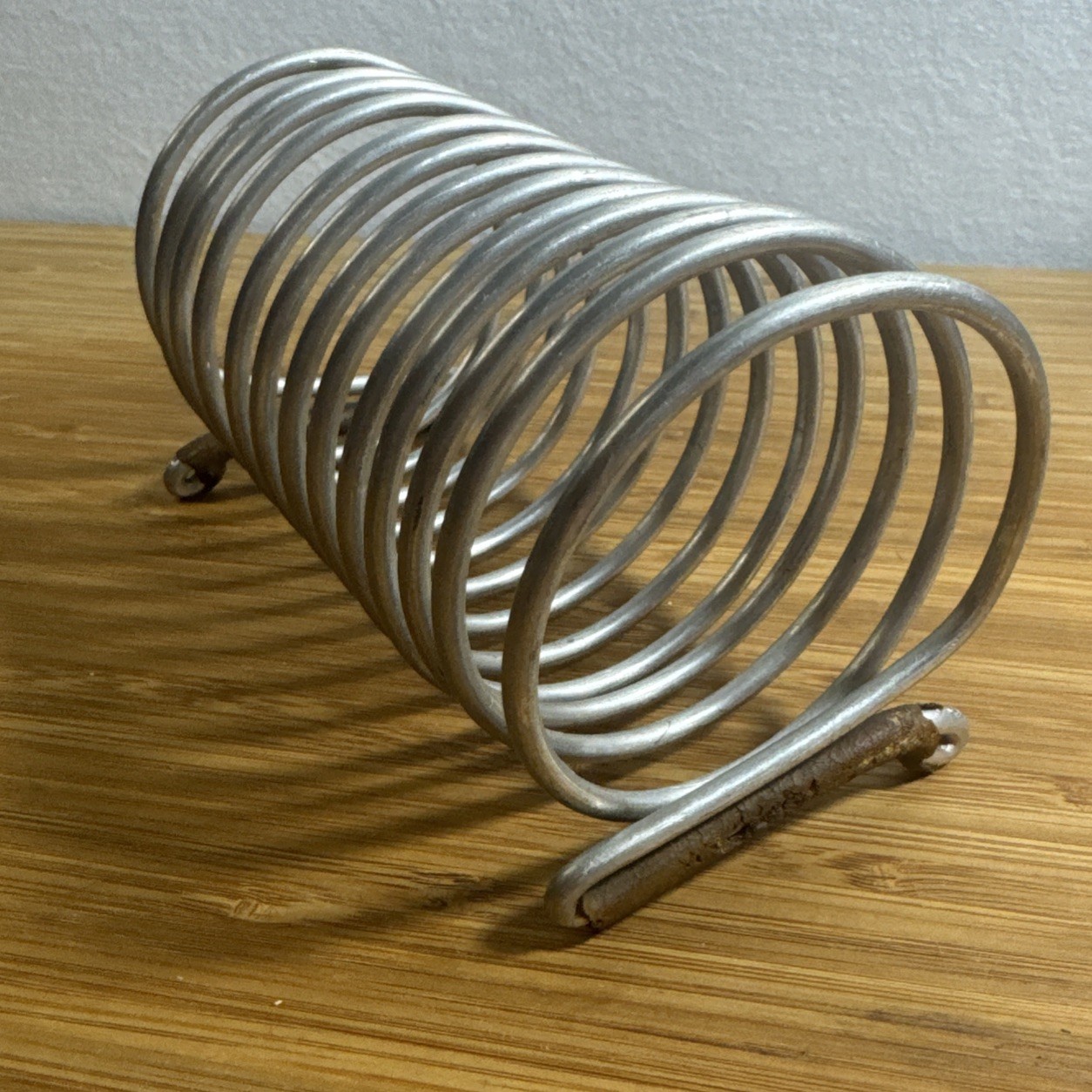 Vintage MCM Chrome Coil Letter Holder Desk Sorter Retro Wire Rack Spiral Vintage MCM Chrome Coil Letter Holder Desk Sorter Retro Wire Rack Spiral