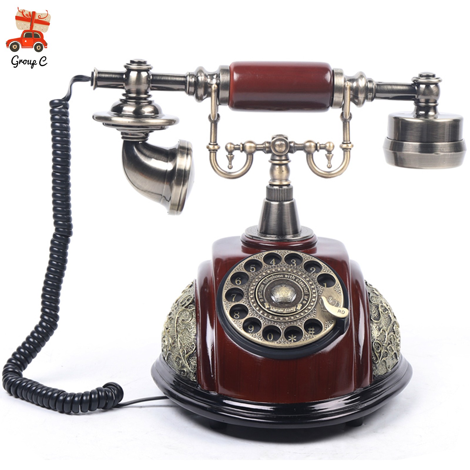Vintage Rotary Dial Telephone Phone Working Vintage Retro Old Fashion Telephone