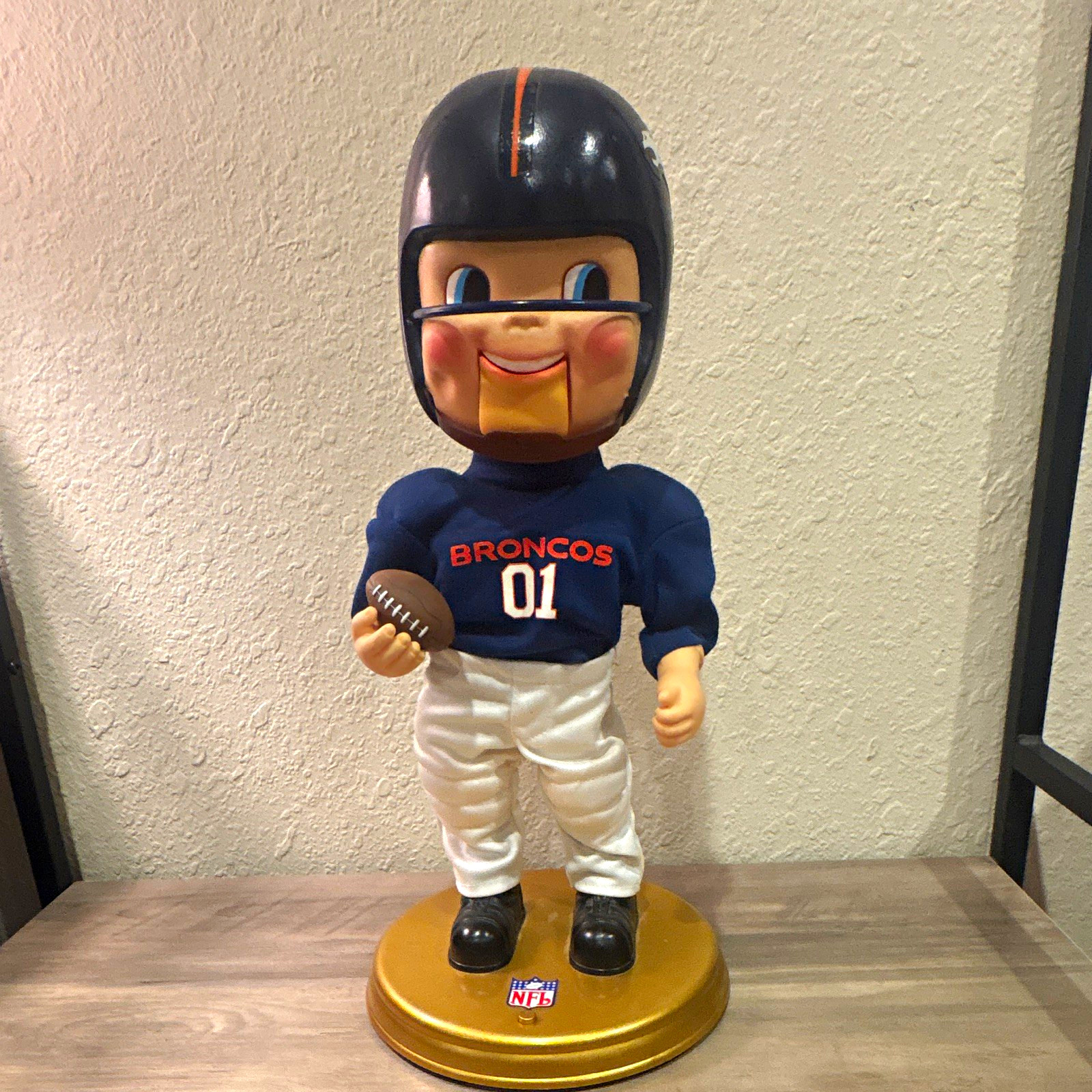 Vintage Gemmy 2001 NFL Denver Broncos Rockin’ Randall 18” Singing Dancing Doll