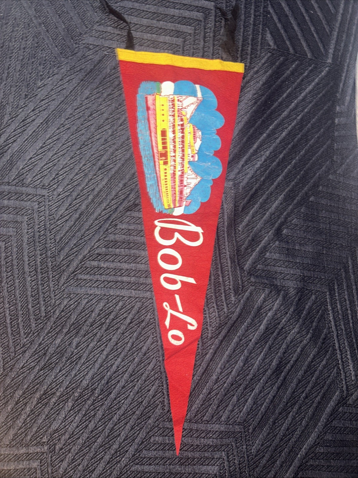 Vintage Bob-Lo Island Felt Pennant Boblo Boat Amusement Park Detroit Michigan