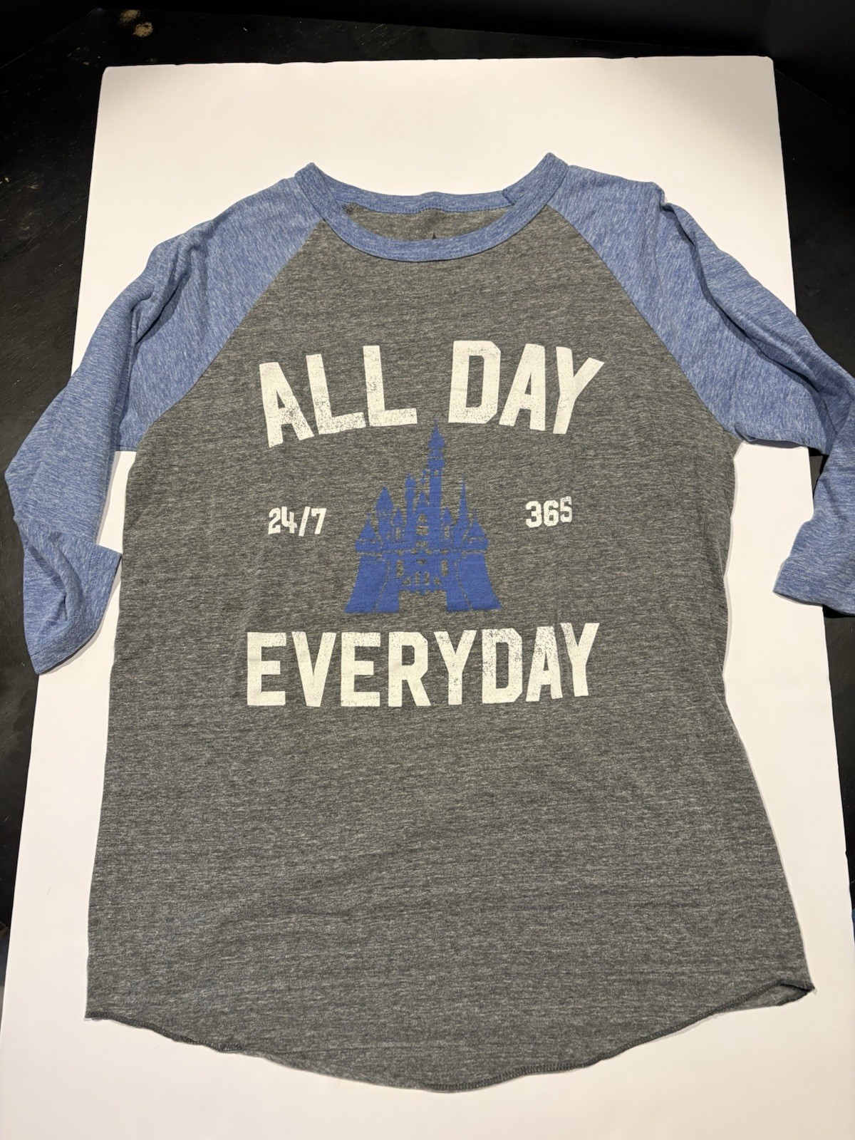 Disney Parks All Day Everyday Quarter Sleeve Lightweight Shirt