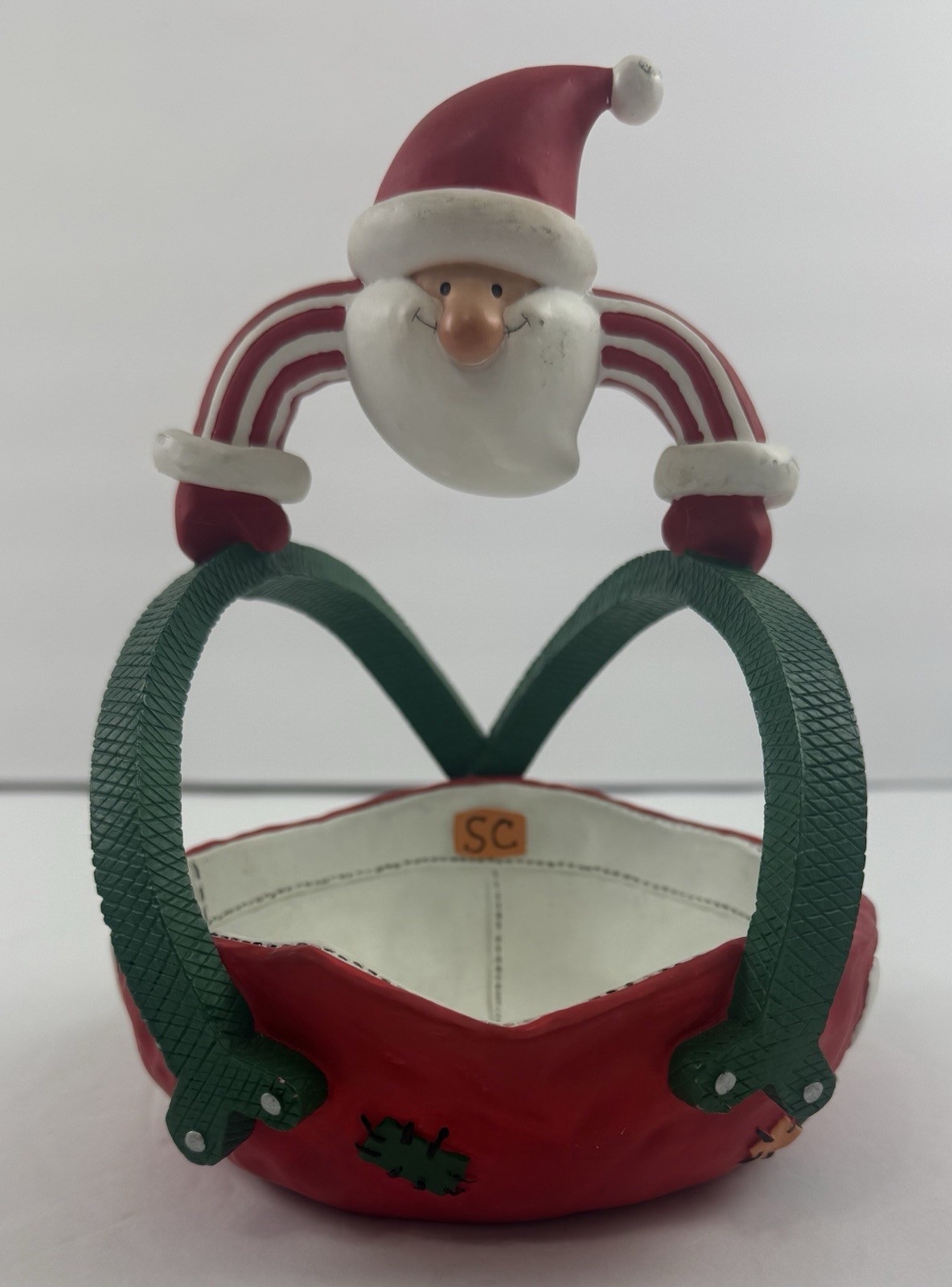 DEPT 56 SANTA'S SUSPENDERS CHRISTMAS CANDY DISH SANTA PANTS TREAT DISH