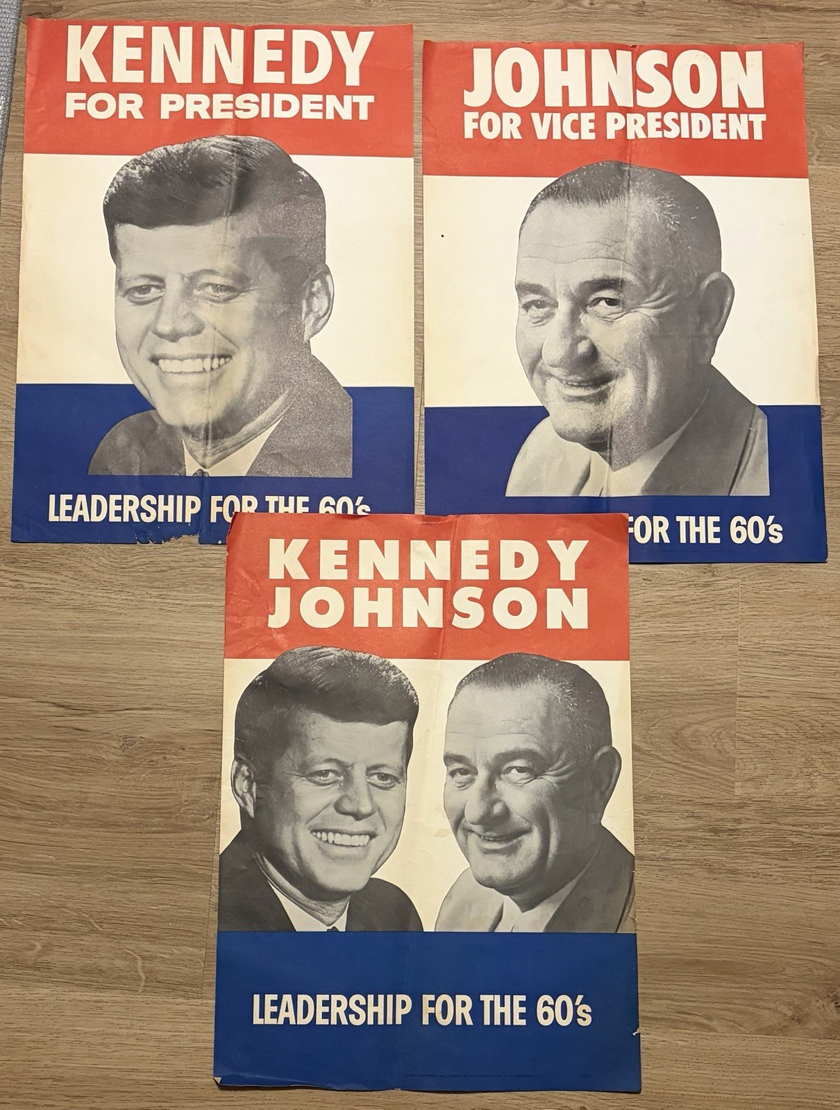 Kennedy And Johnson Leadership For The 60s Posters