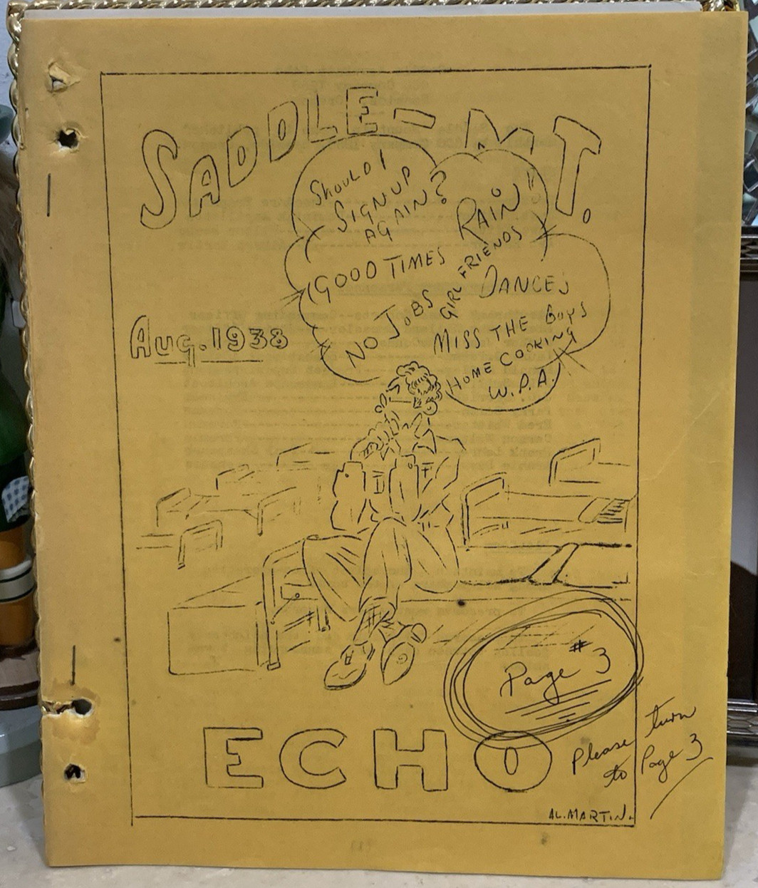 1938 August CCC Newsletter SADDLE MT. \
