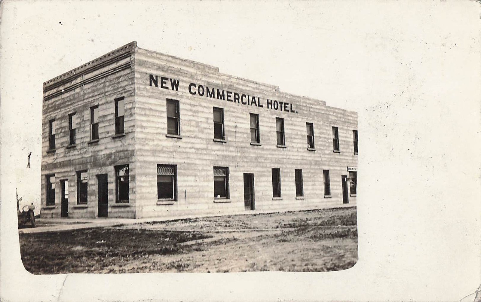 Real Photo Postcard New Commercial Hotel - Location? - circa 1915