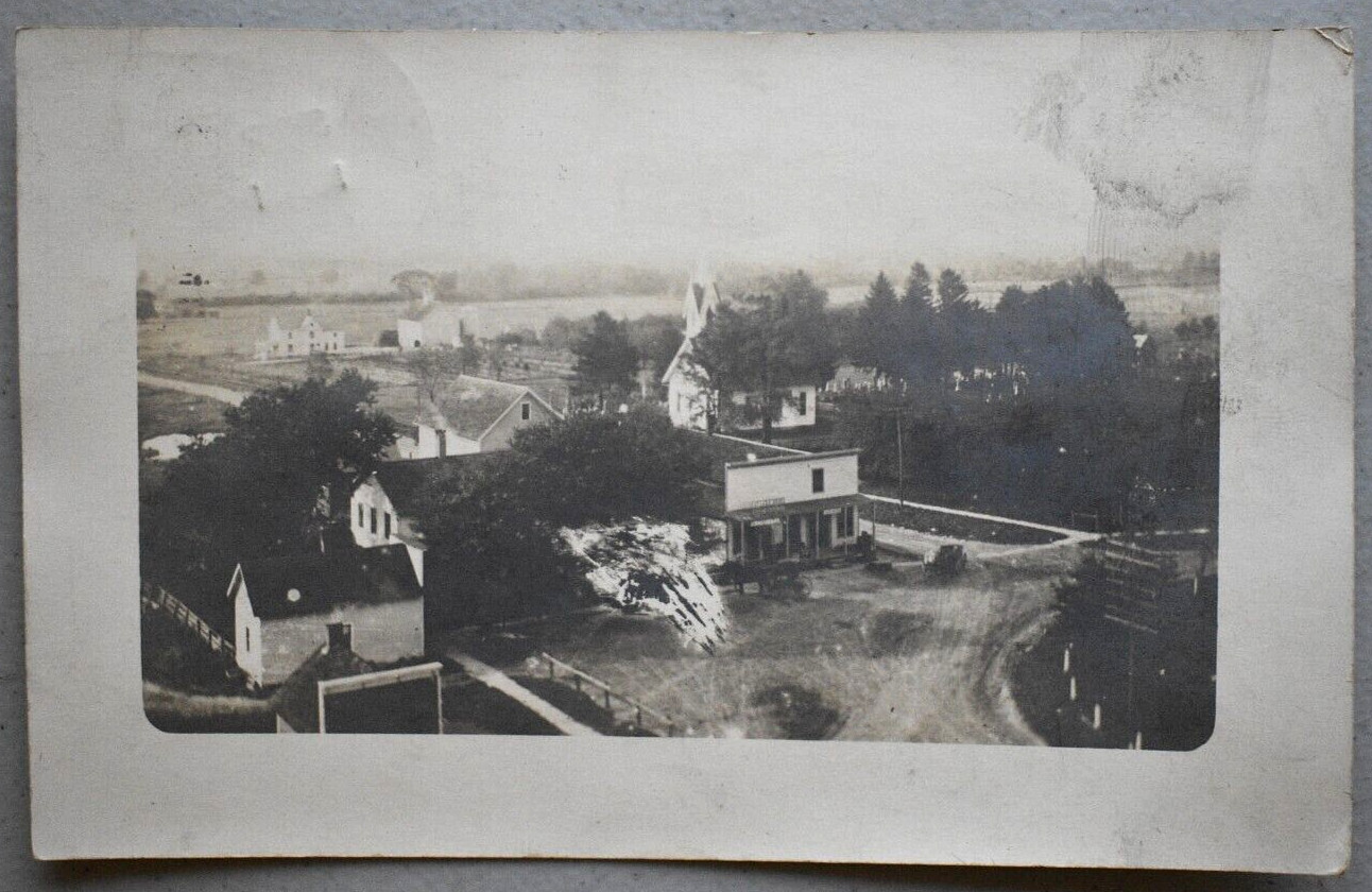 Birds Eye Town View Brunswick Ohio Vintage c1910 OH RPPC Real Photo Postcard Birds Eye Town View Brunswick Ohio Vintage c1910 OH RPPC Real Photo Postcard